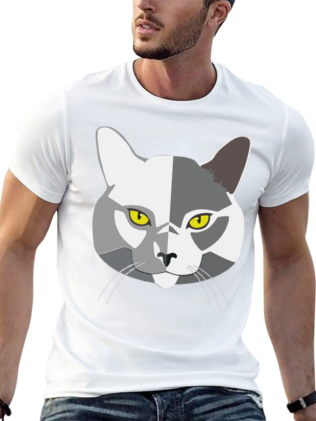 Cool Cat Graphic T-Shirt - Mens Black Tee