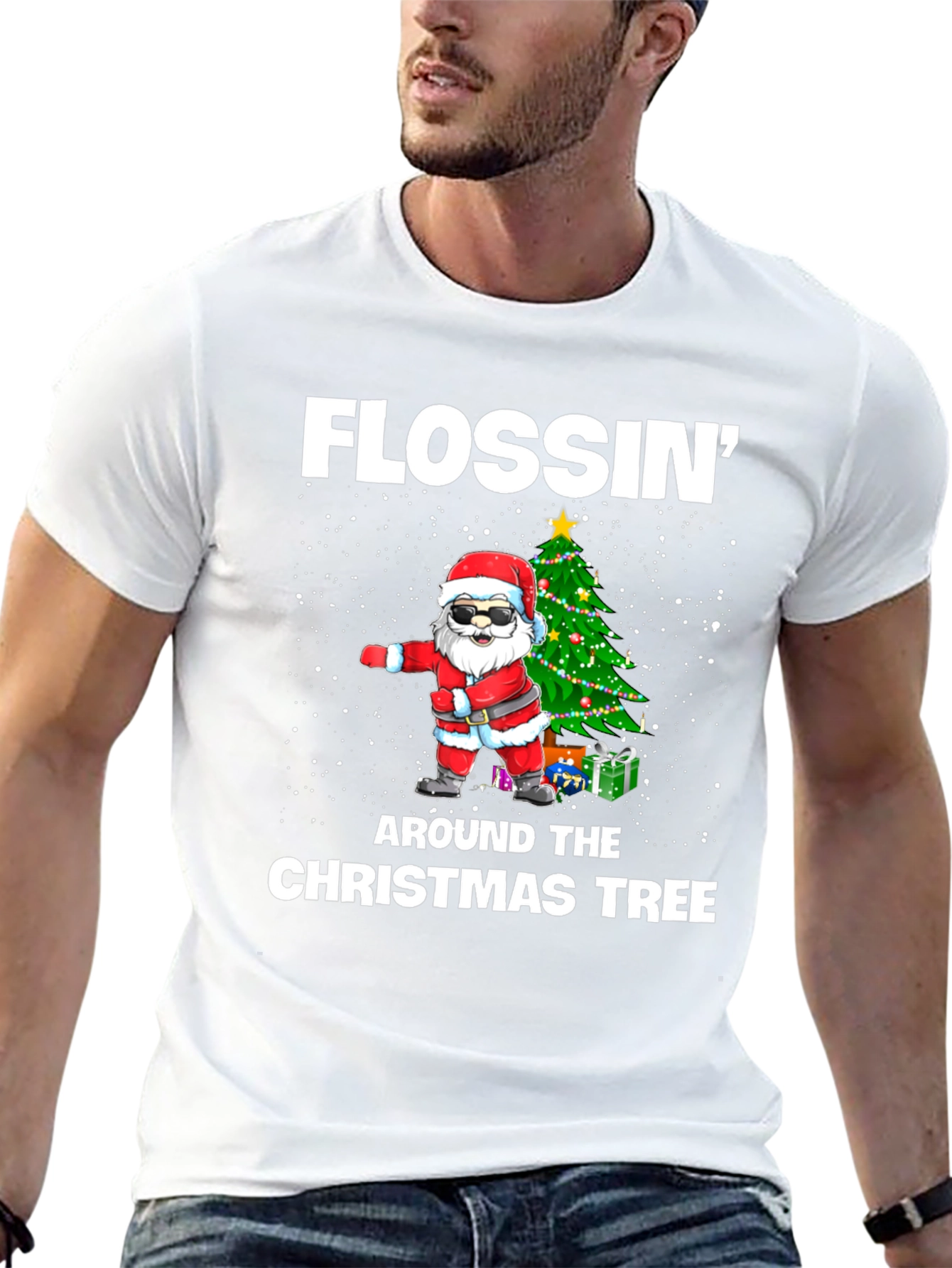 Flossin Around Christmas Tree T-Shirt