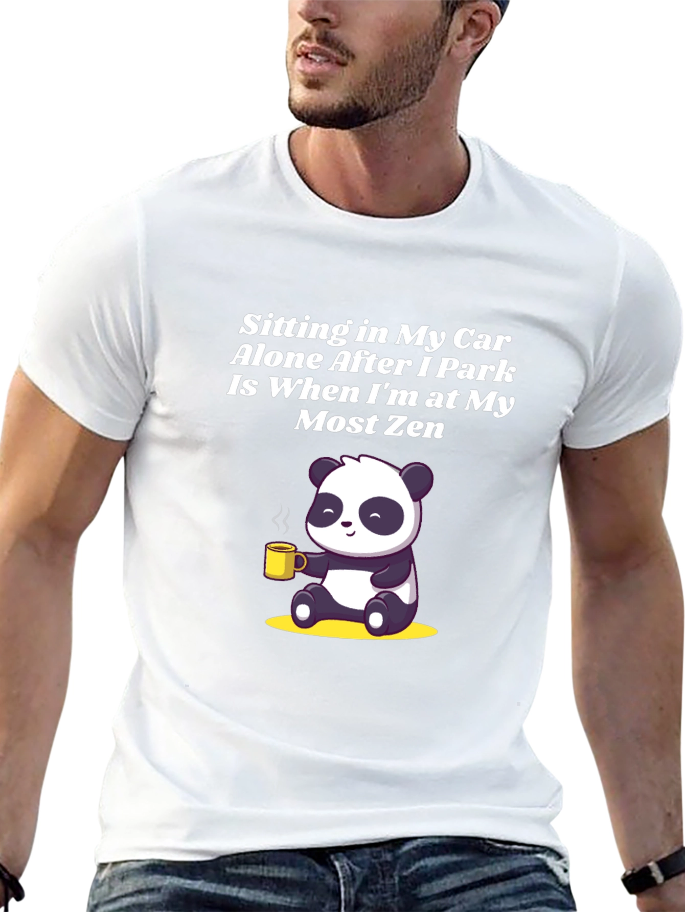 Zen Panda T-Shirt - Sitting in My Car