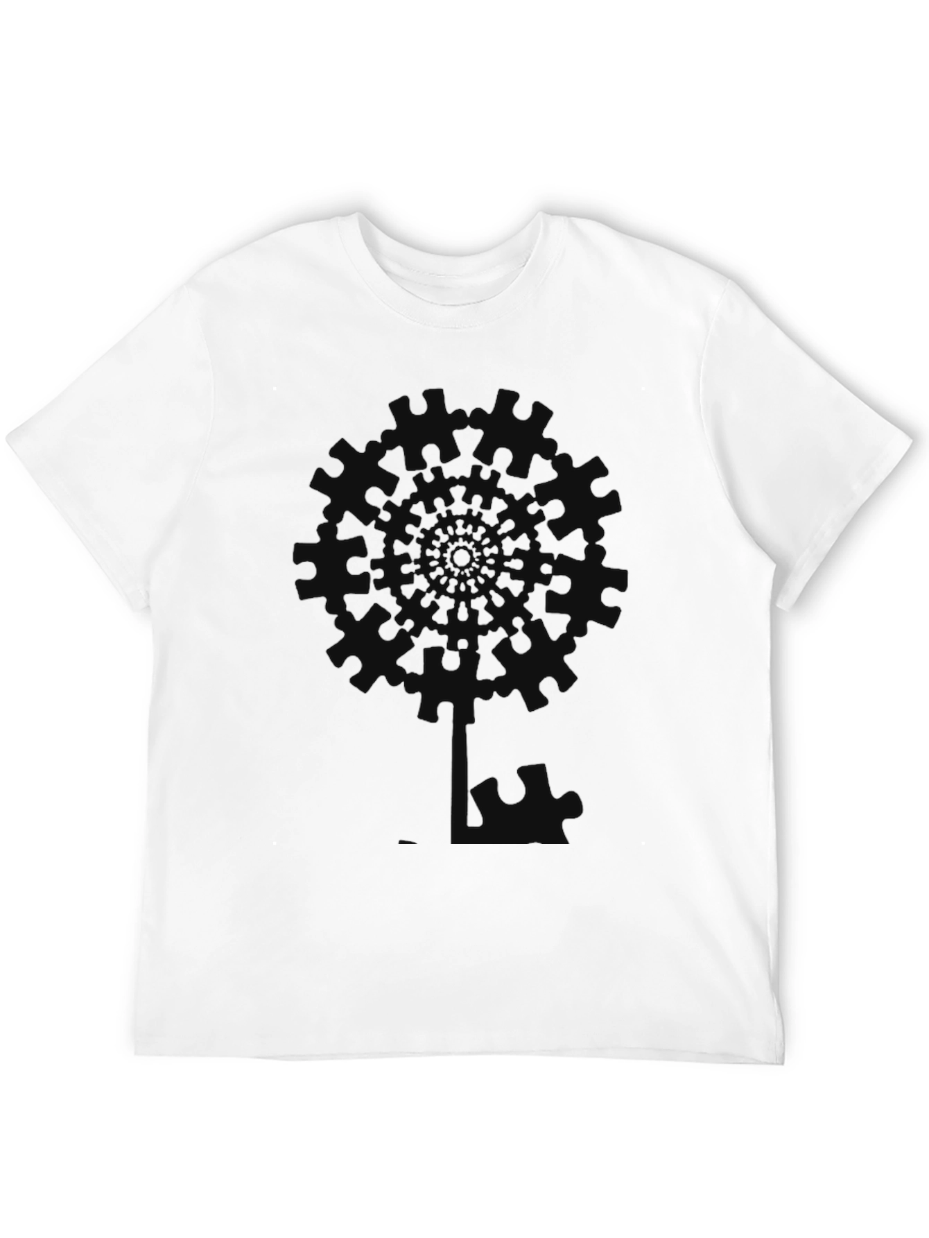 Abstract Pattern Black Tee