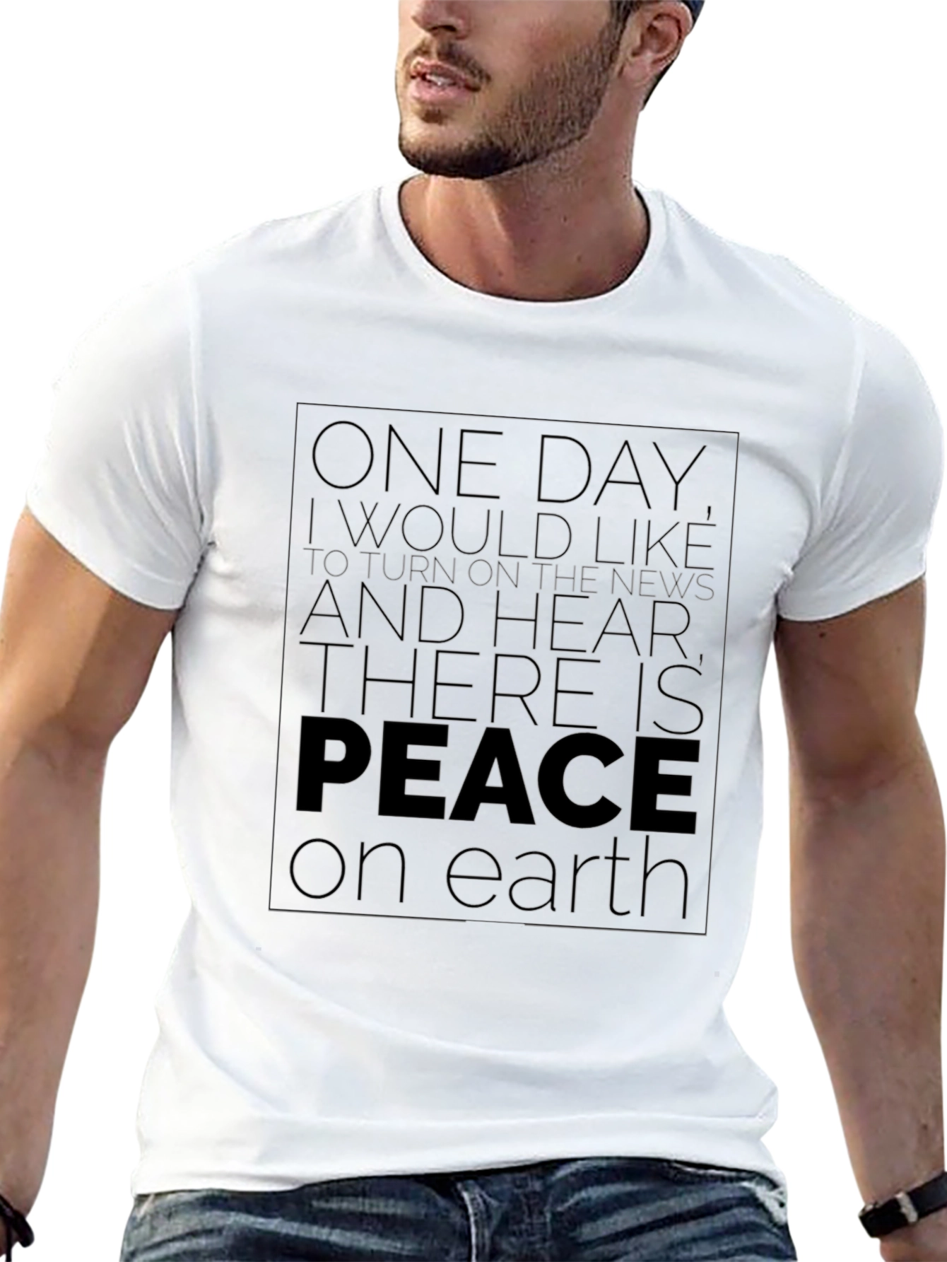 Peace on Earth Graphic Tee - Unisex Black T-Shirt