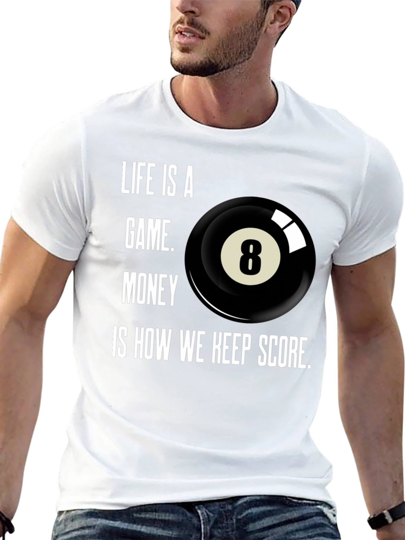 Life is a Game T-Shirt Billiards 8 Ball