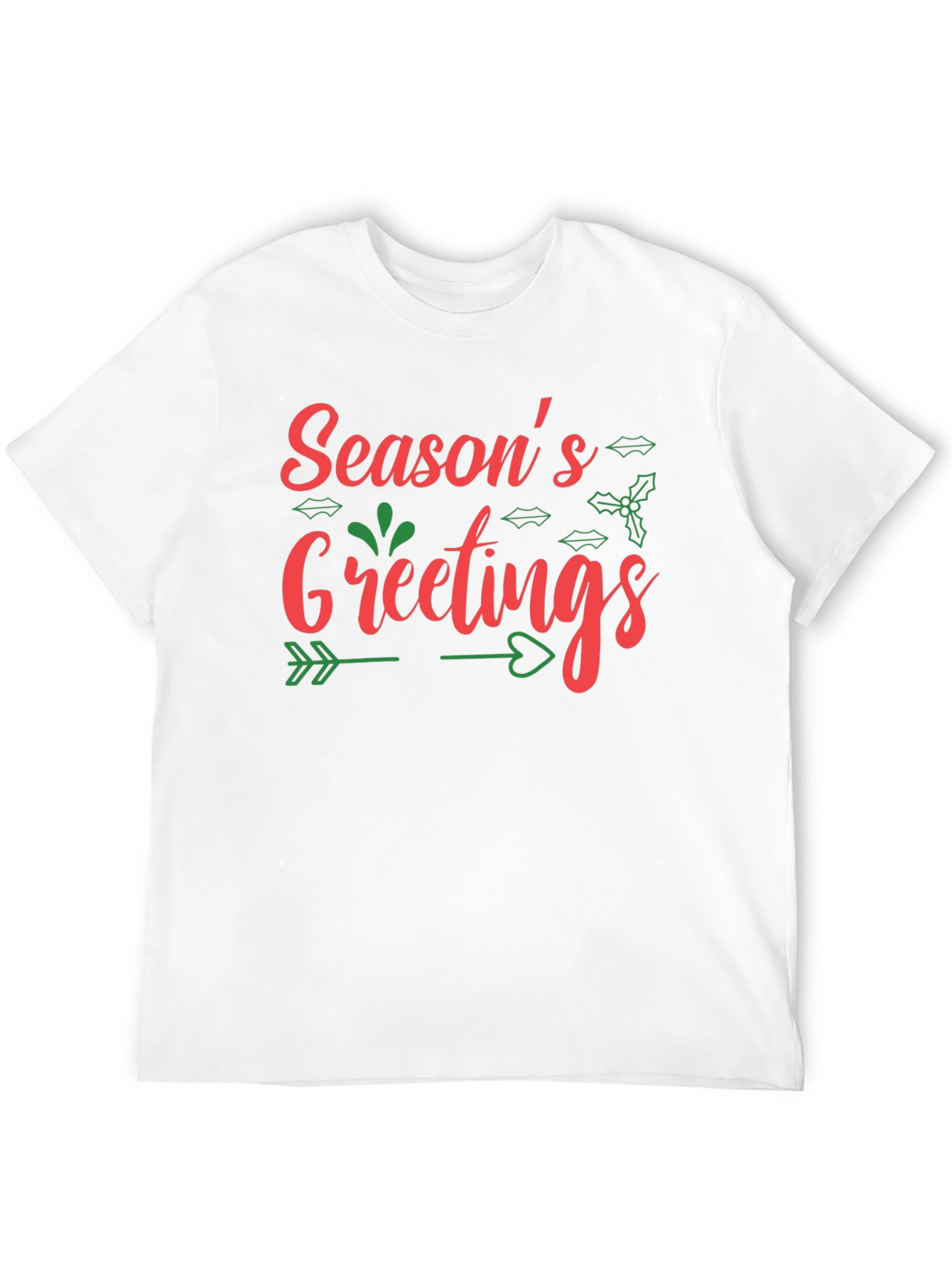 Festive Seasons Greetings Graphic Tee - Holiday Cheer
