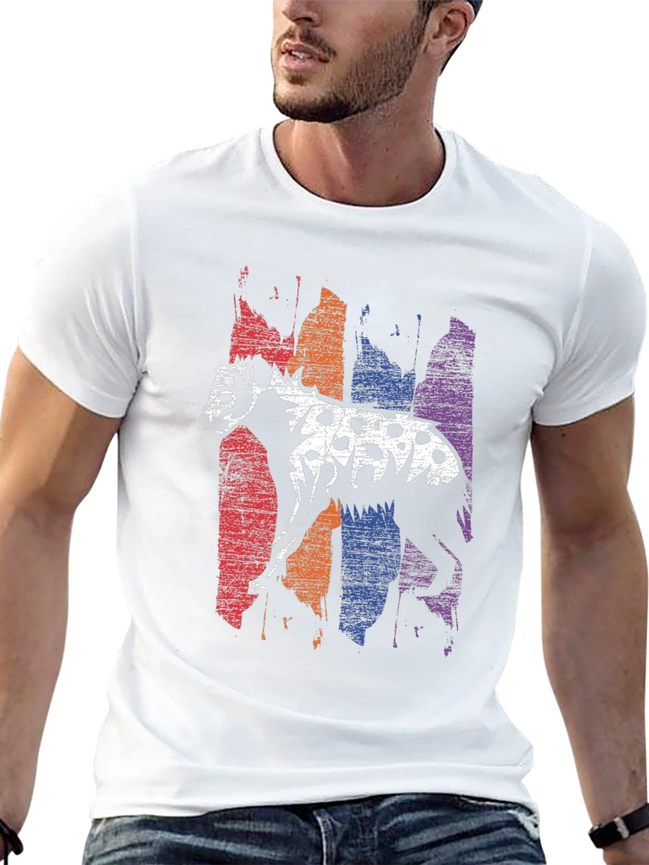 Hyena Graphic Tee - Mens Crew Neck T-Shirt