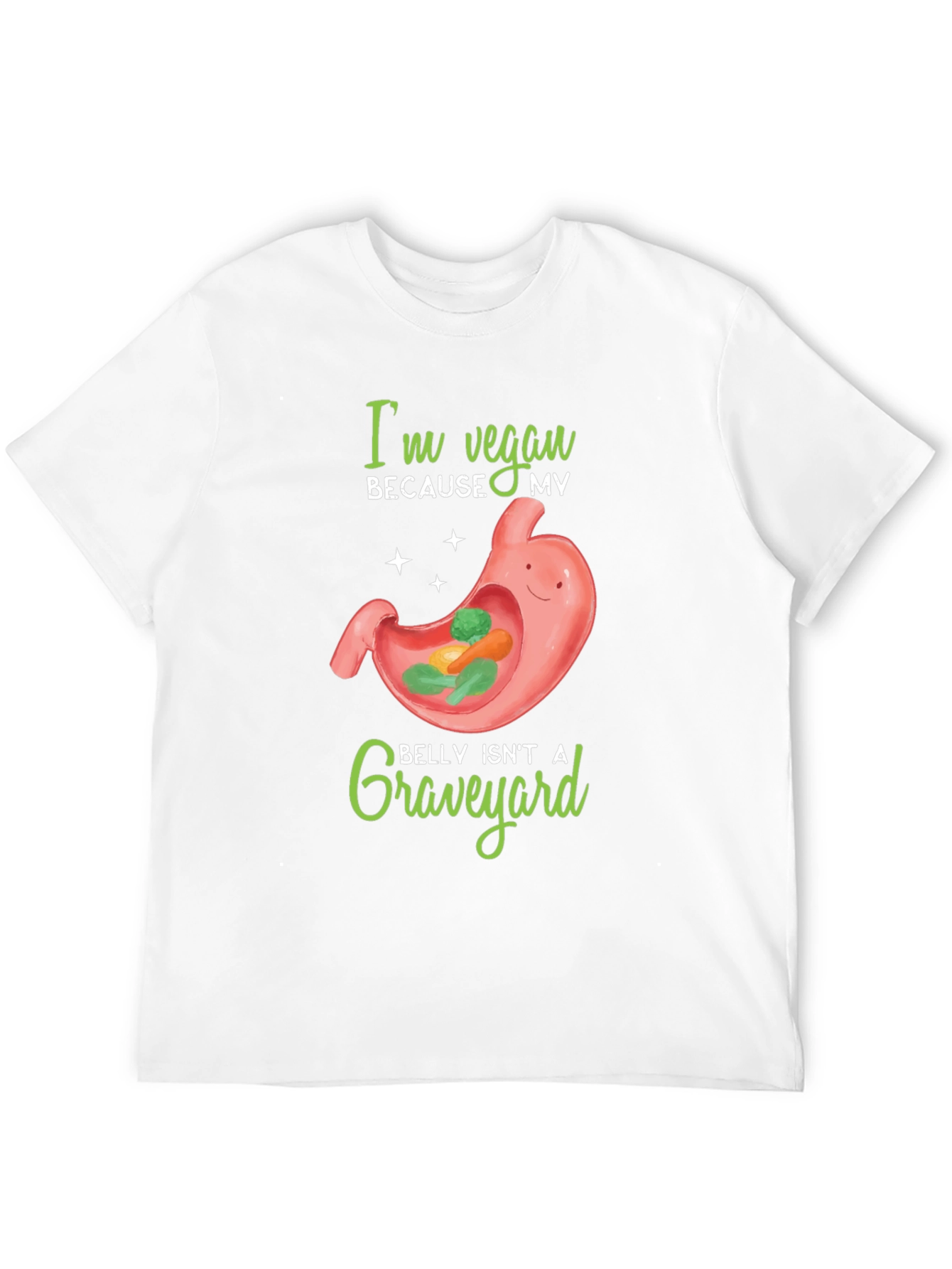 Vegan Stomach T-Shirt - Graveyard Belly