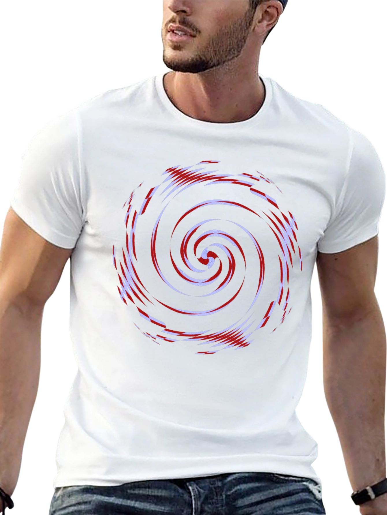 Vortex Swirl Graphic T-Shirt - Modern Design