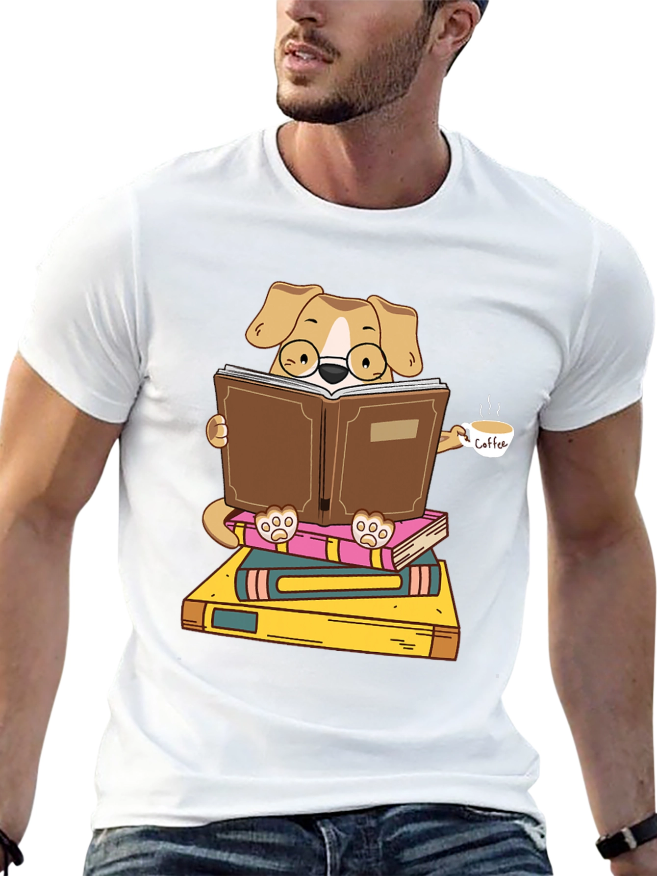 Bookish Dog T-Shirt - Cute Reader Design