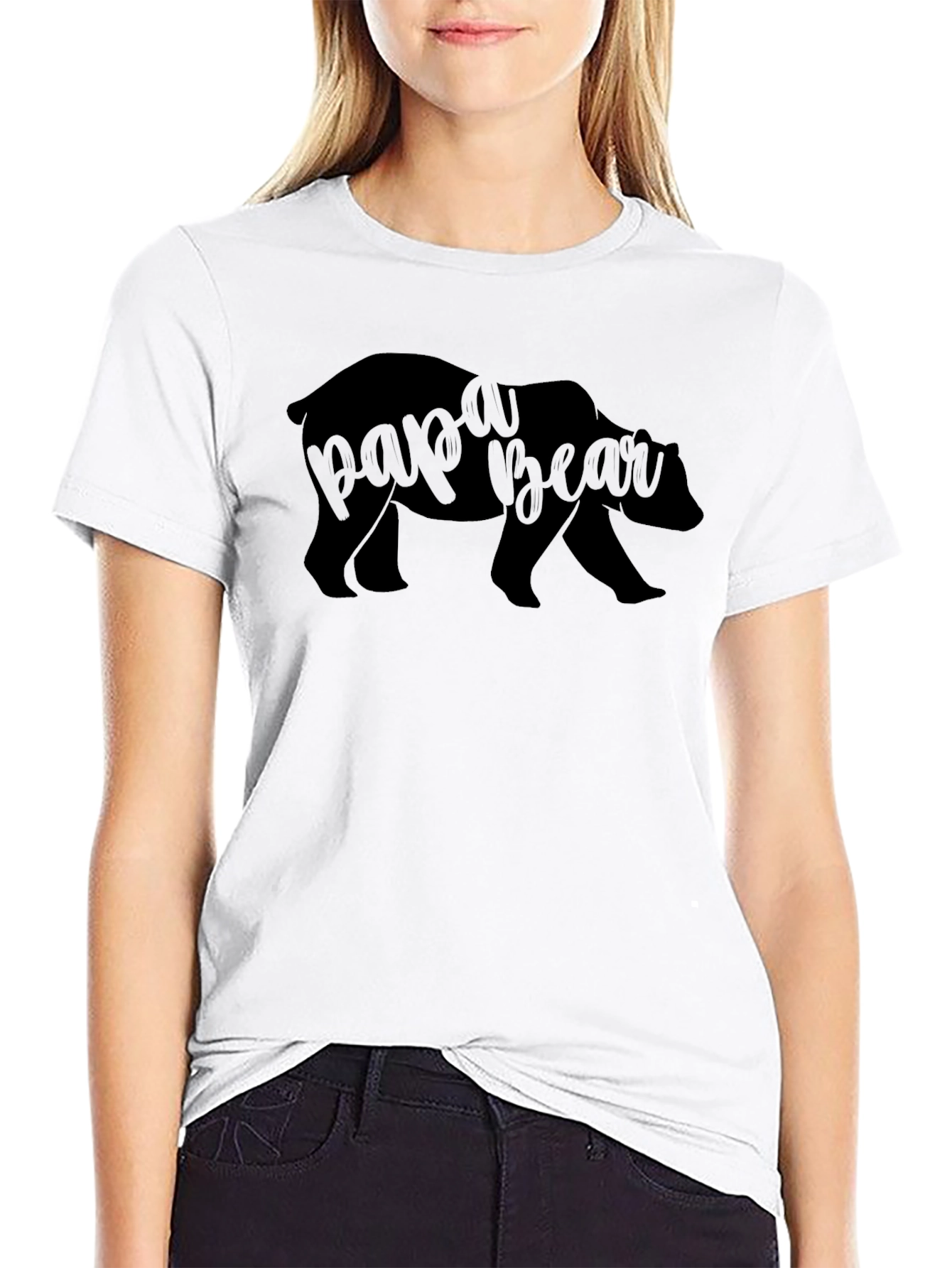 Papa Bear Graphic Tee - Mens Black T-Shirt