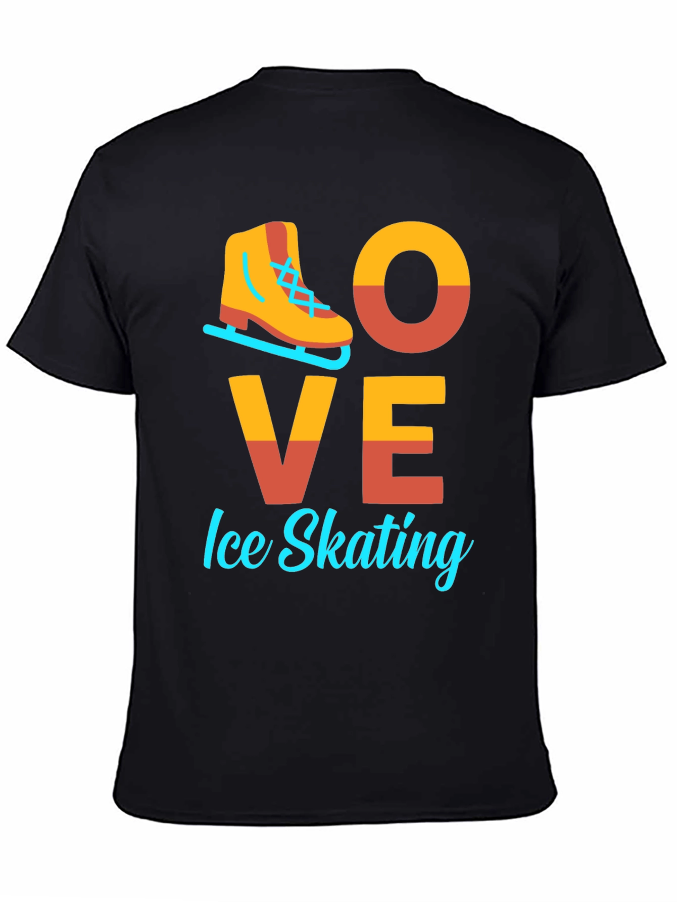 Love Ice Skating Graphic Tee - Black