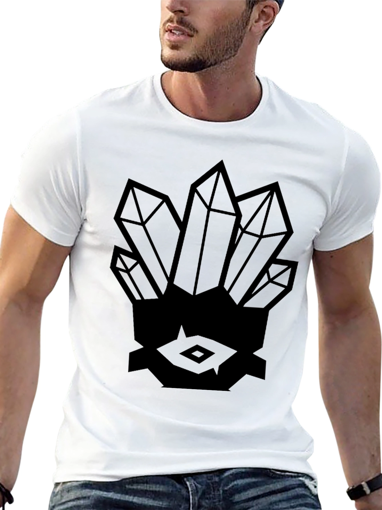 Crystals Graphic Black T-Shirt