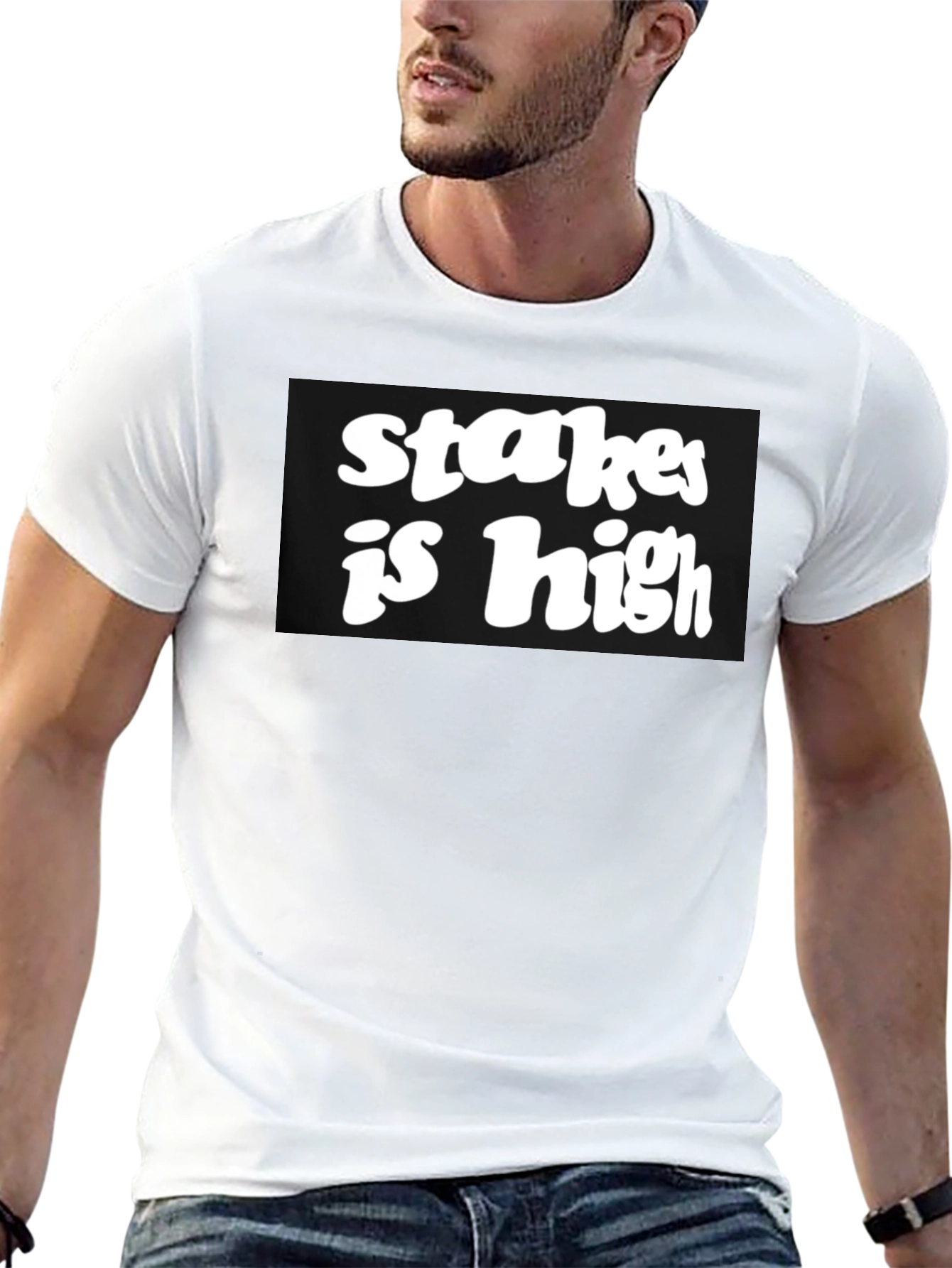 Stakes Is High Black Graphic Tee