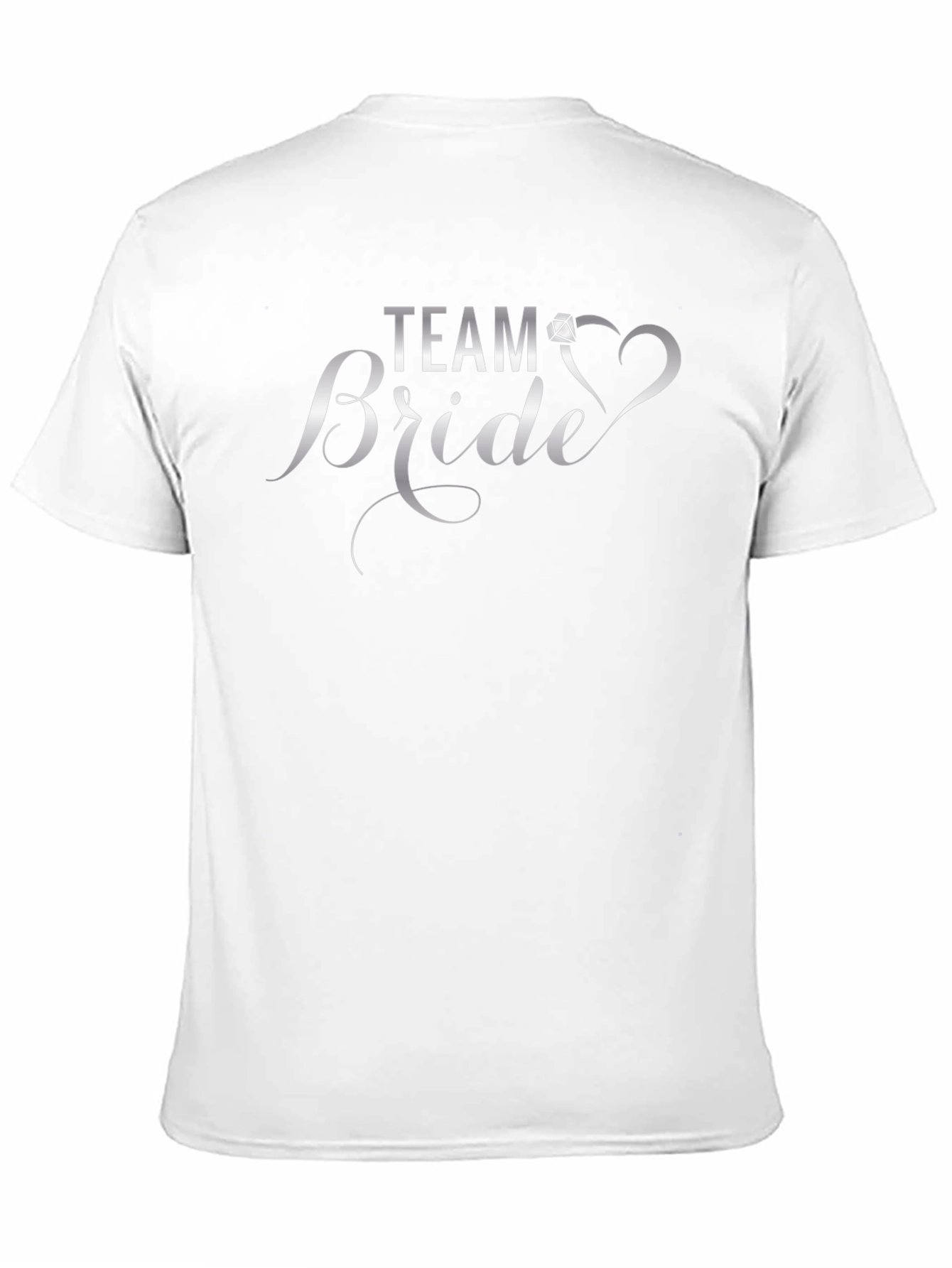 Team Bride T-Shirt - Silver Sparkle Design