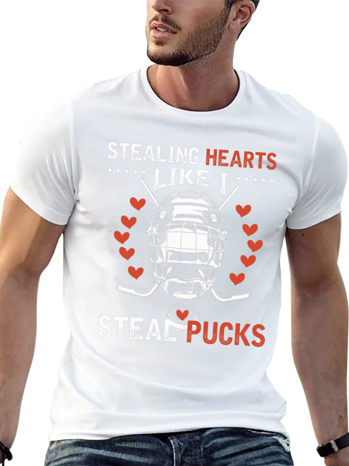 Stealing Hearts Like I Steal Pucks Hockey T-Shirt