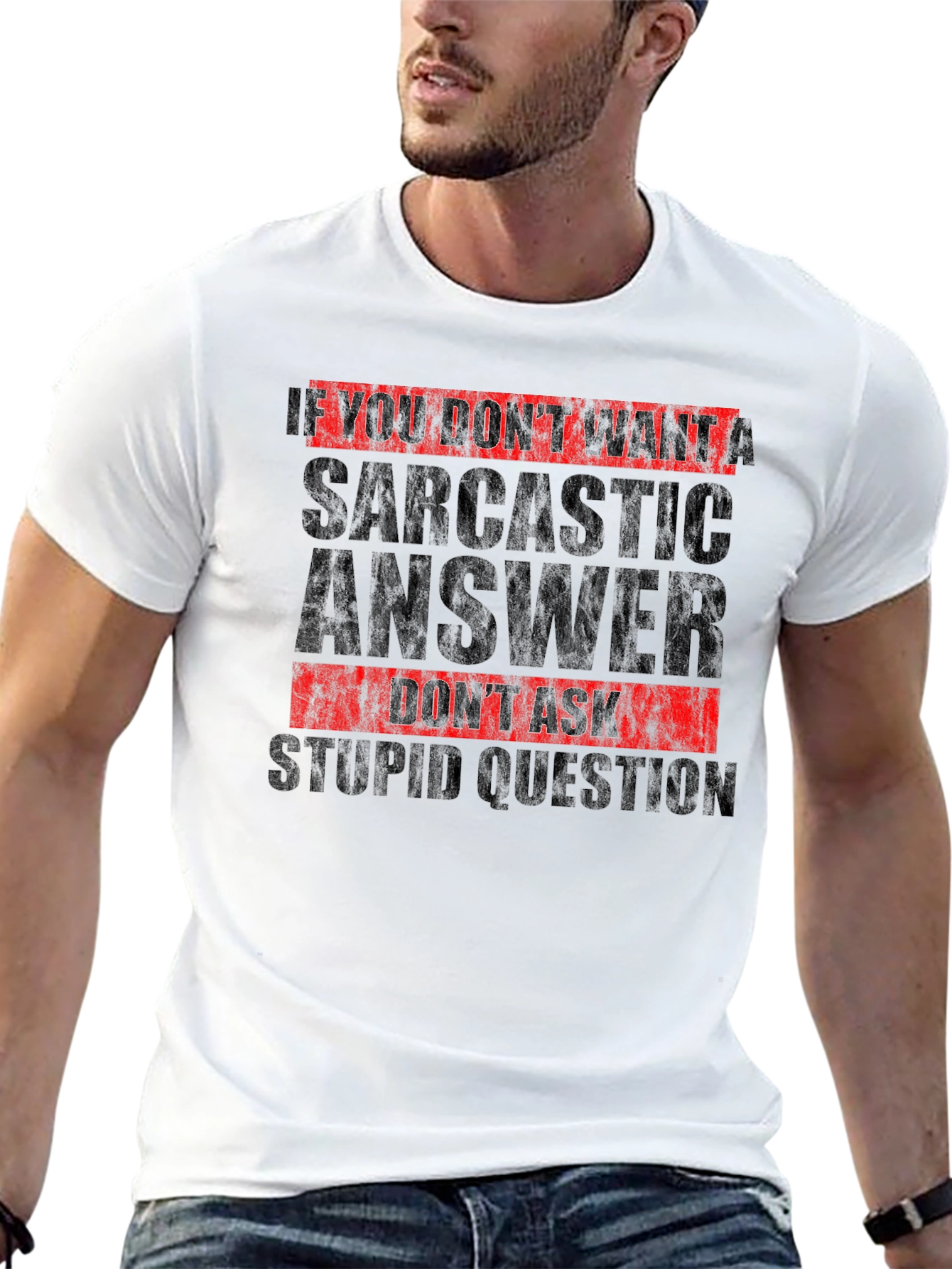 Sarcastic Answer Graphic Tee - Black Humor T-Shirt
