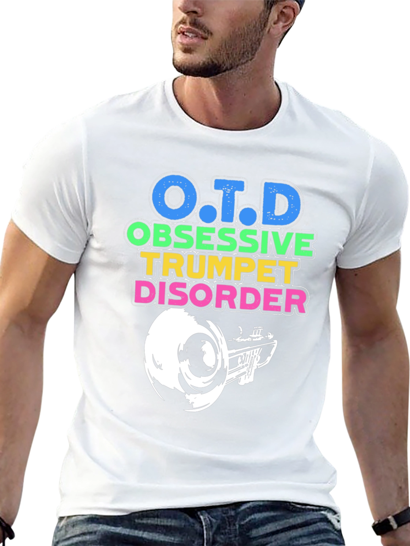 O.T.D Obsessive Trumpet Disorder Black T-Shirt