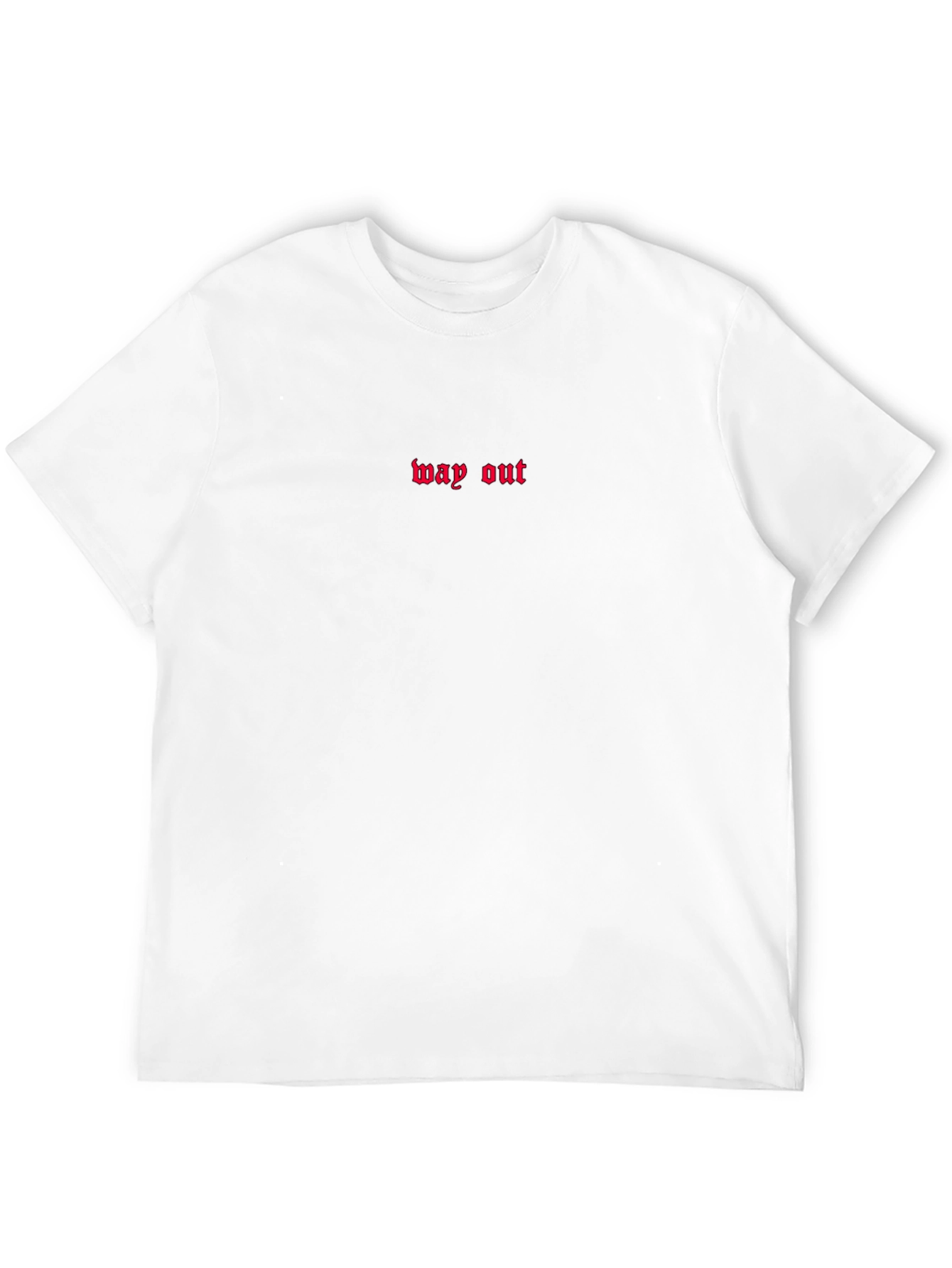 Way Out Gothic Text Tee - Trendy Black T-Shirt