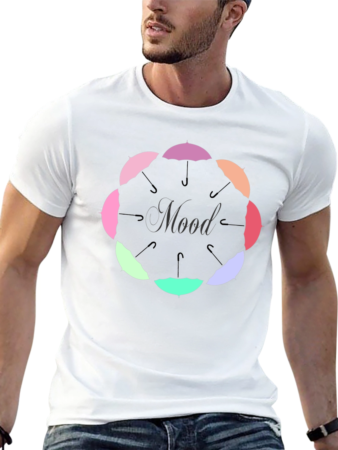 Mood Umbrella T-Shirt - Stylish Graphic Tee