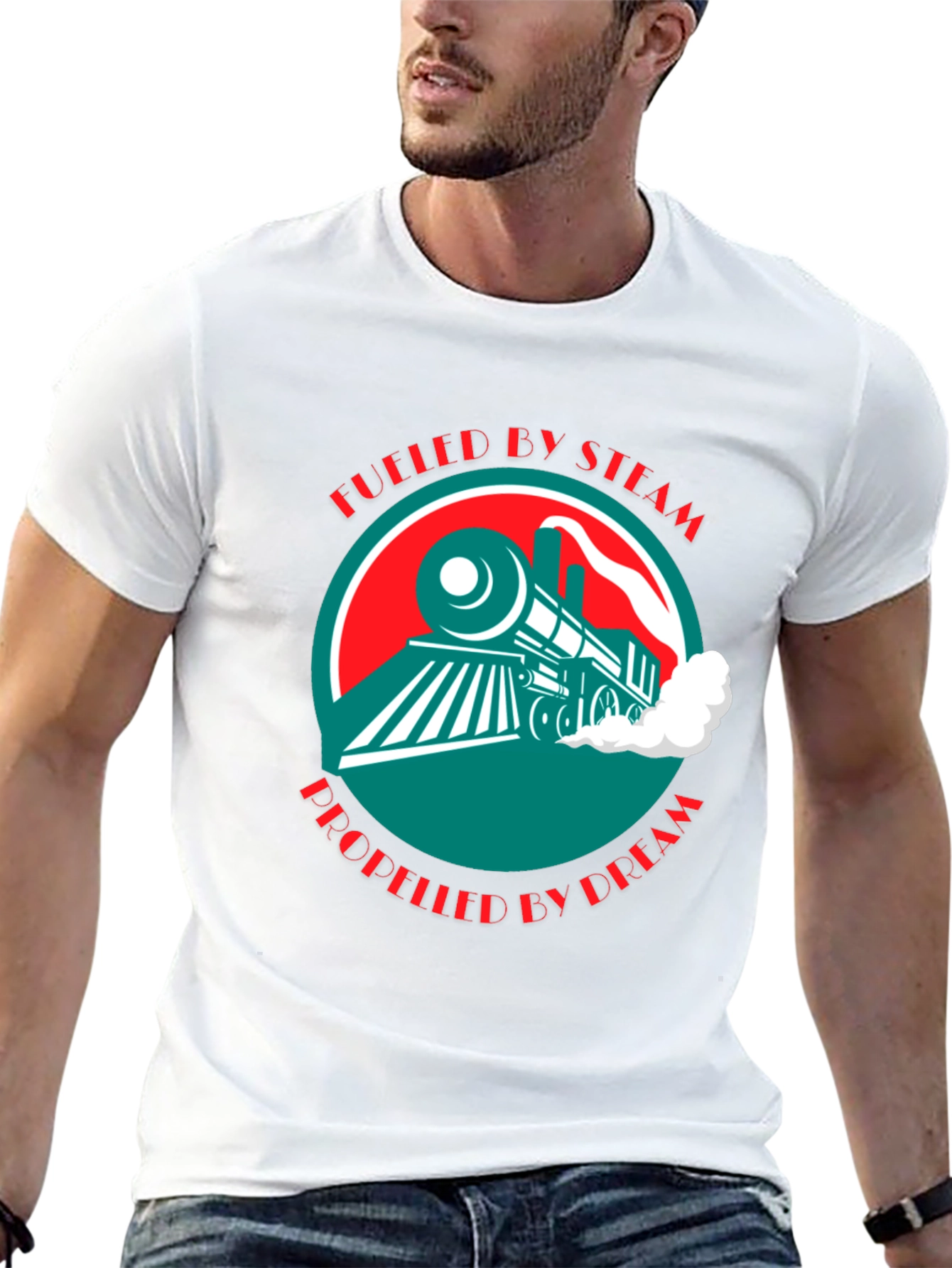 Fueled by Steam Train Graphic Tee