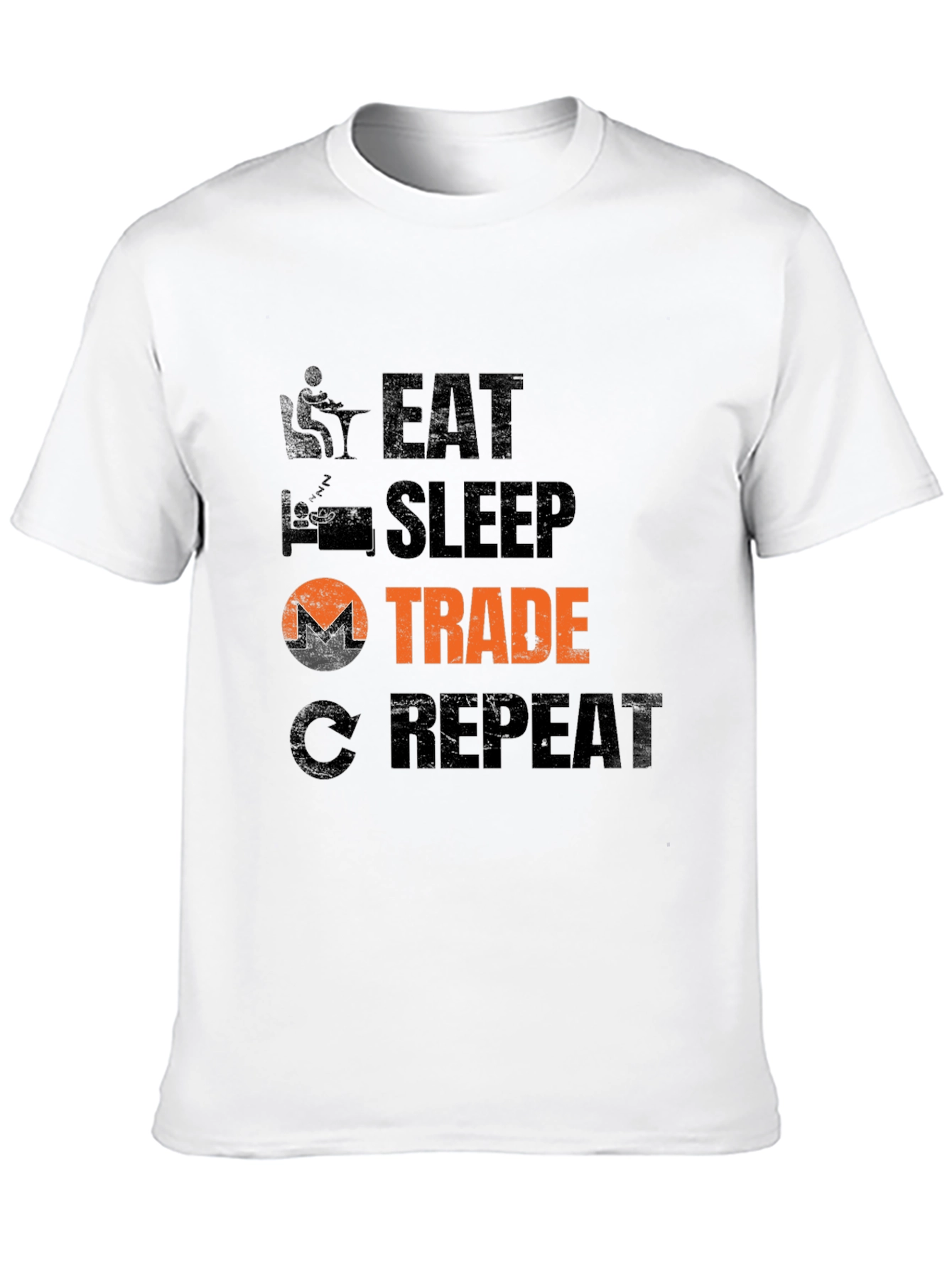 Eat Sleep Trade Repeat Graphic Tee - Black