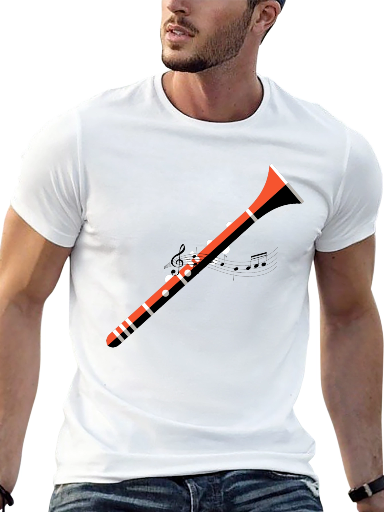 Clarinet Music Graphic Tee Shirt