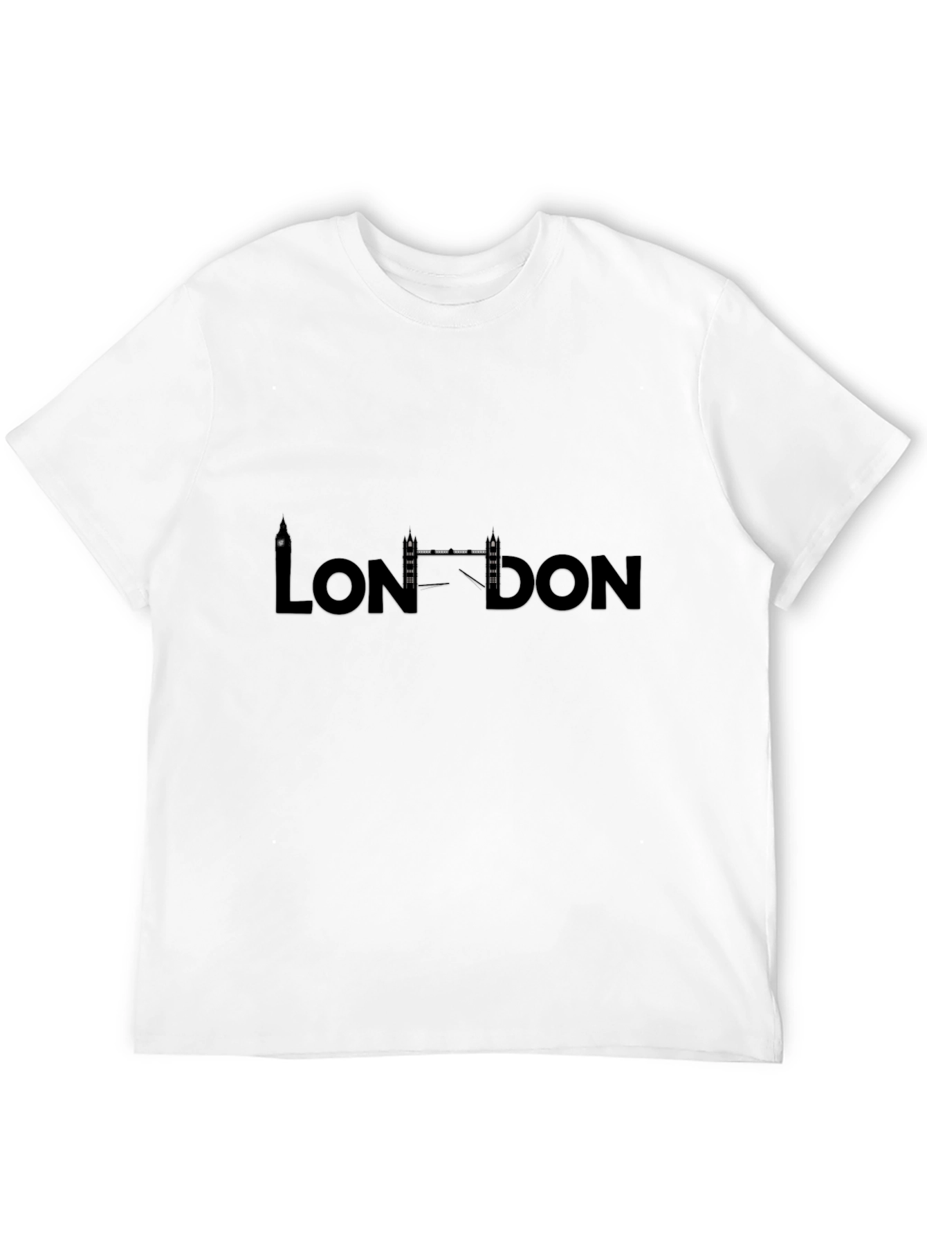 London Skyline Black Graphic Tee