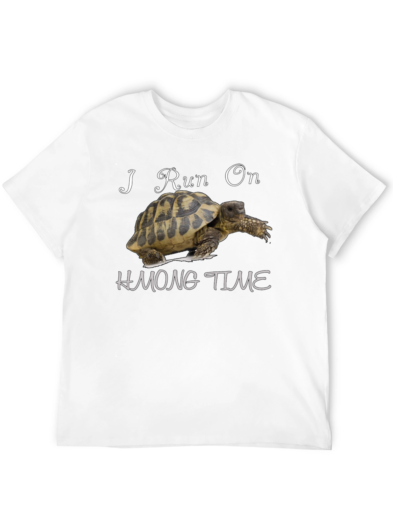 I Run On Hmong Time Turtle T-Shirt