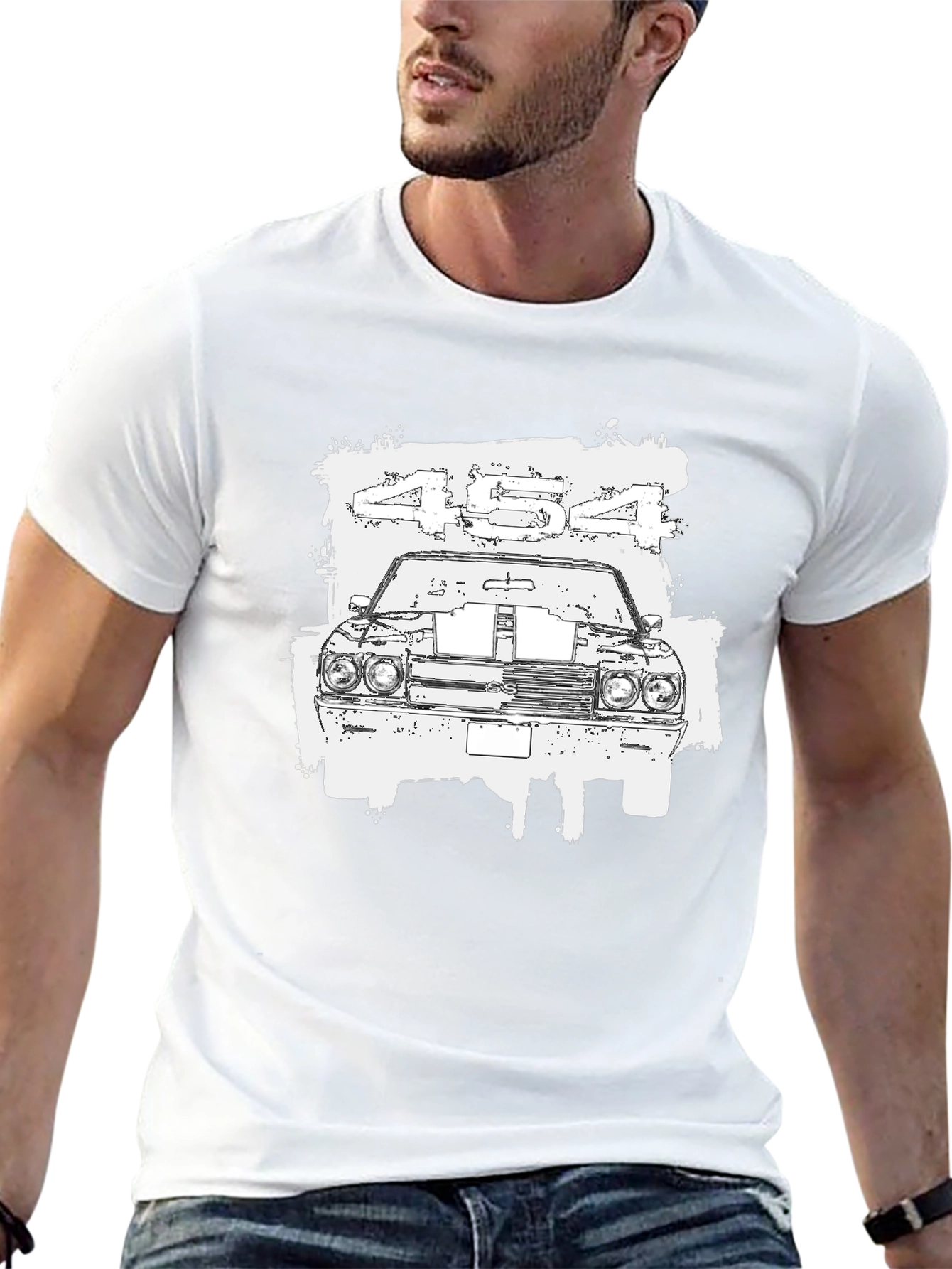 Muscle Car 454 T-Shirt - Classic American Automotive Tee