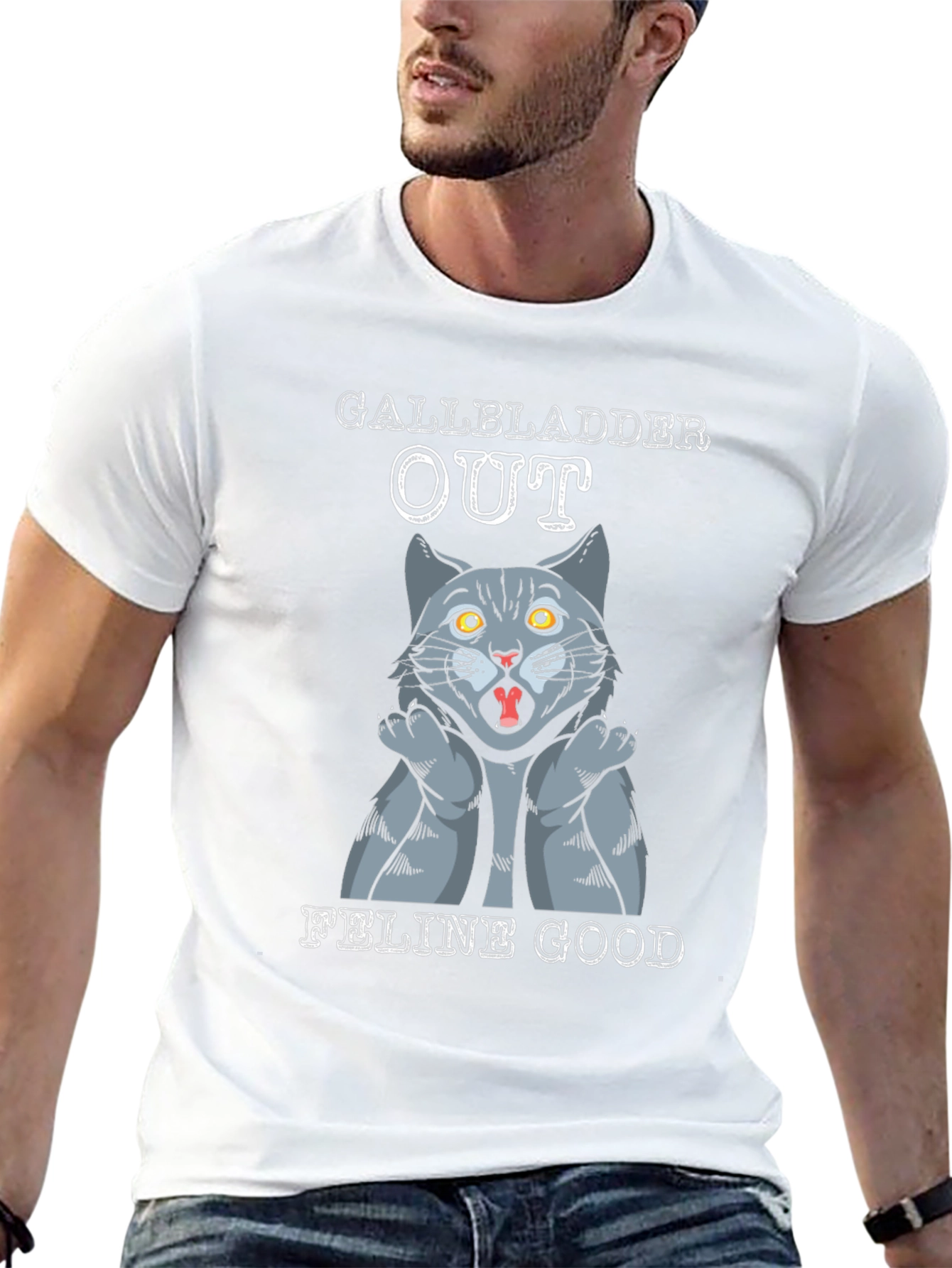Gallbladder Out Feline Good Cat T-Shirt
