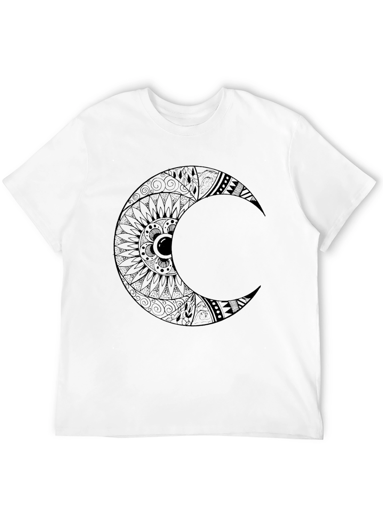Mystic Moon Graphic Tee - Black Cotton Comfort
