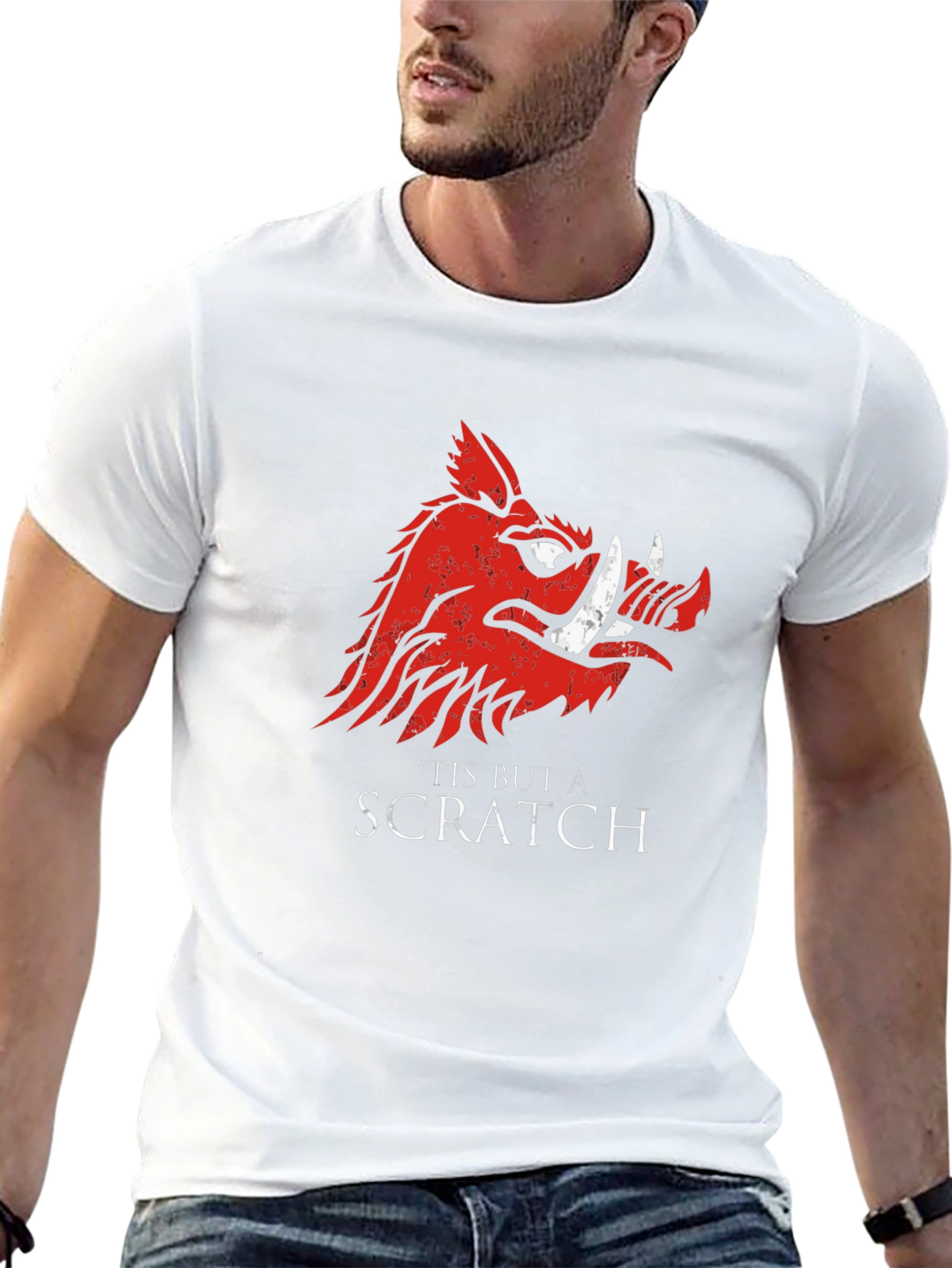 Tis But A Scratch T-Shirt - Black