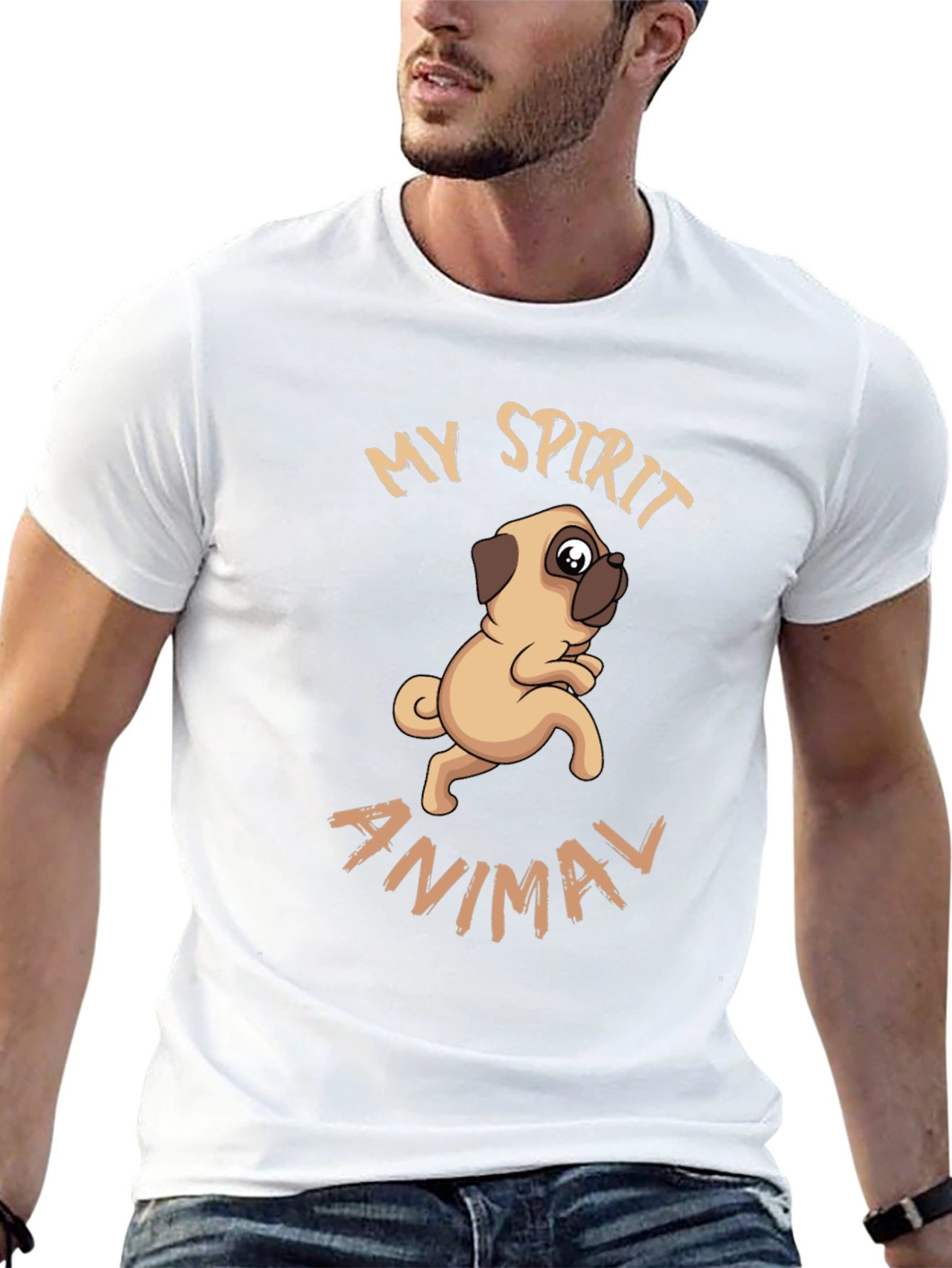 My Spirit Animal Pug Graphic T-Shirt