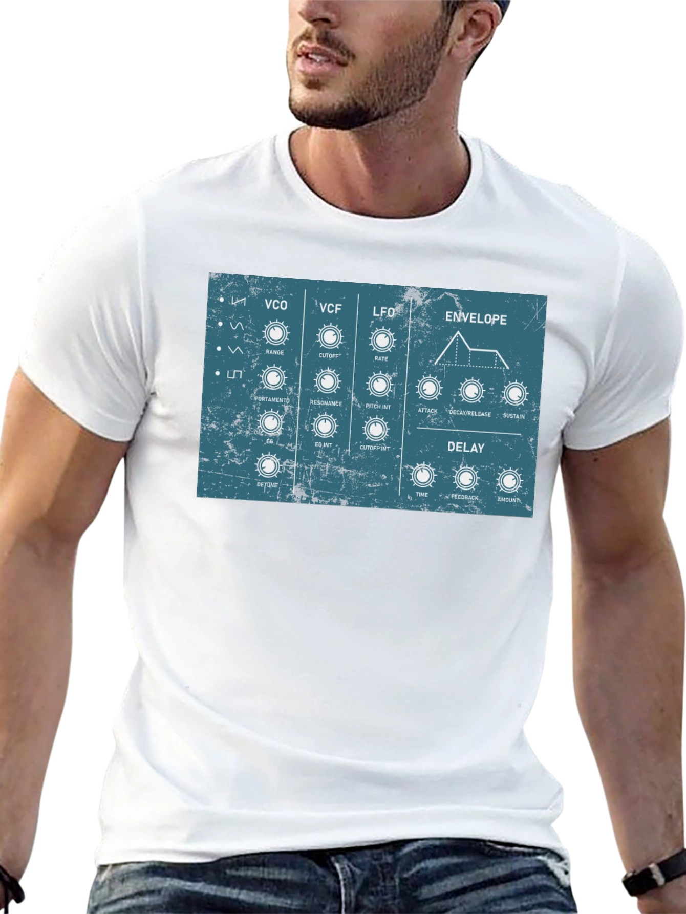 Synthesizer Control Panel Graphic T-Shirt