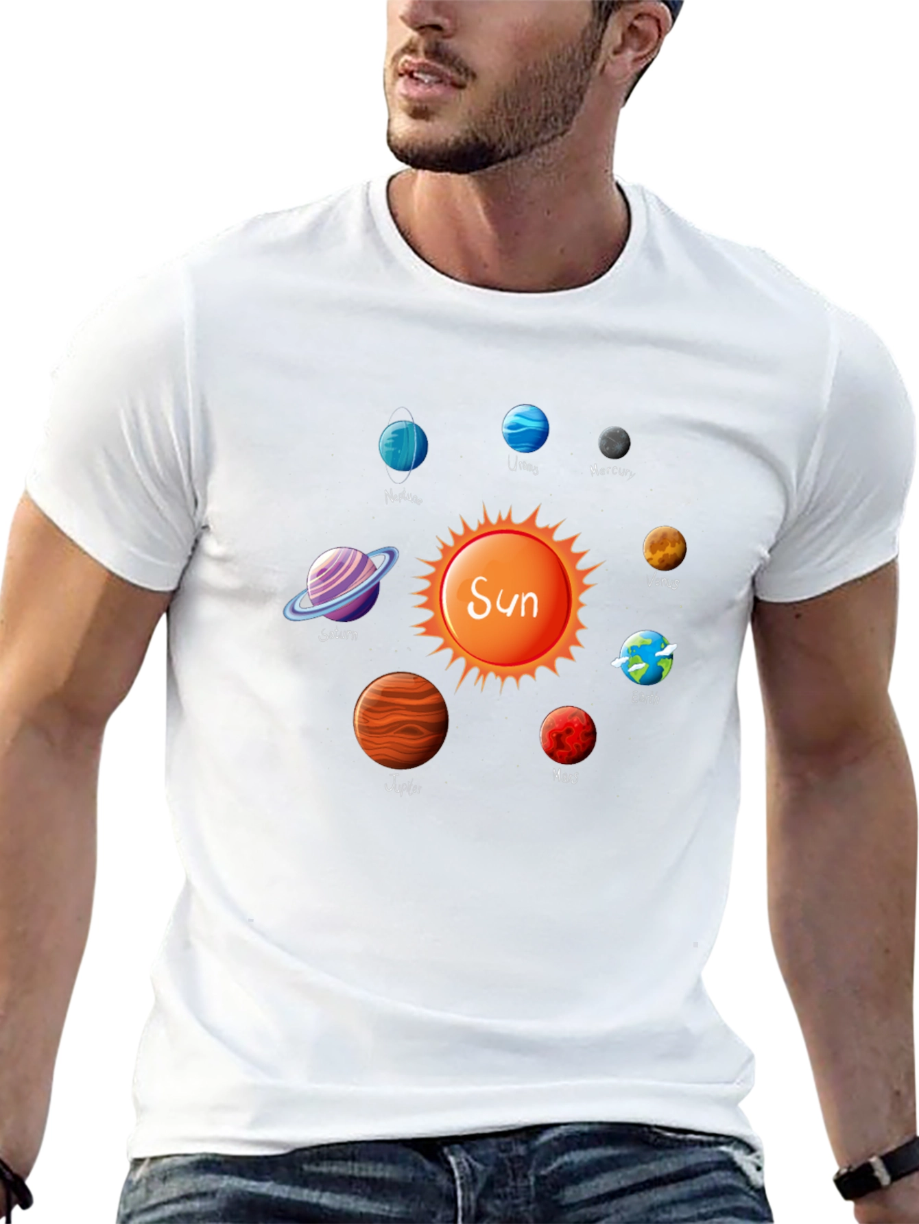 Planets Graphic Tee - Solar System T-Shirt