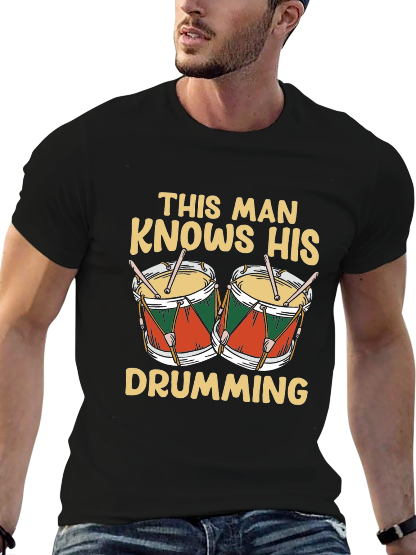 Drumming T-Shirt - This Man Knows His Drumming