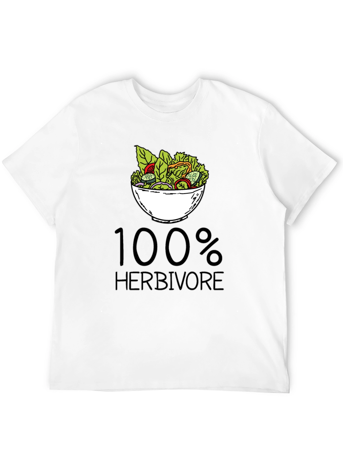 100% Herbivore Black T-Shirt - Vegan Lifestyle Apparel