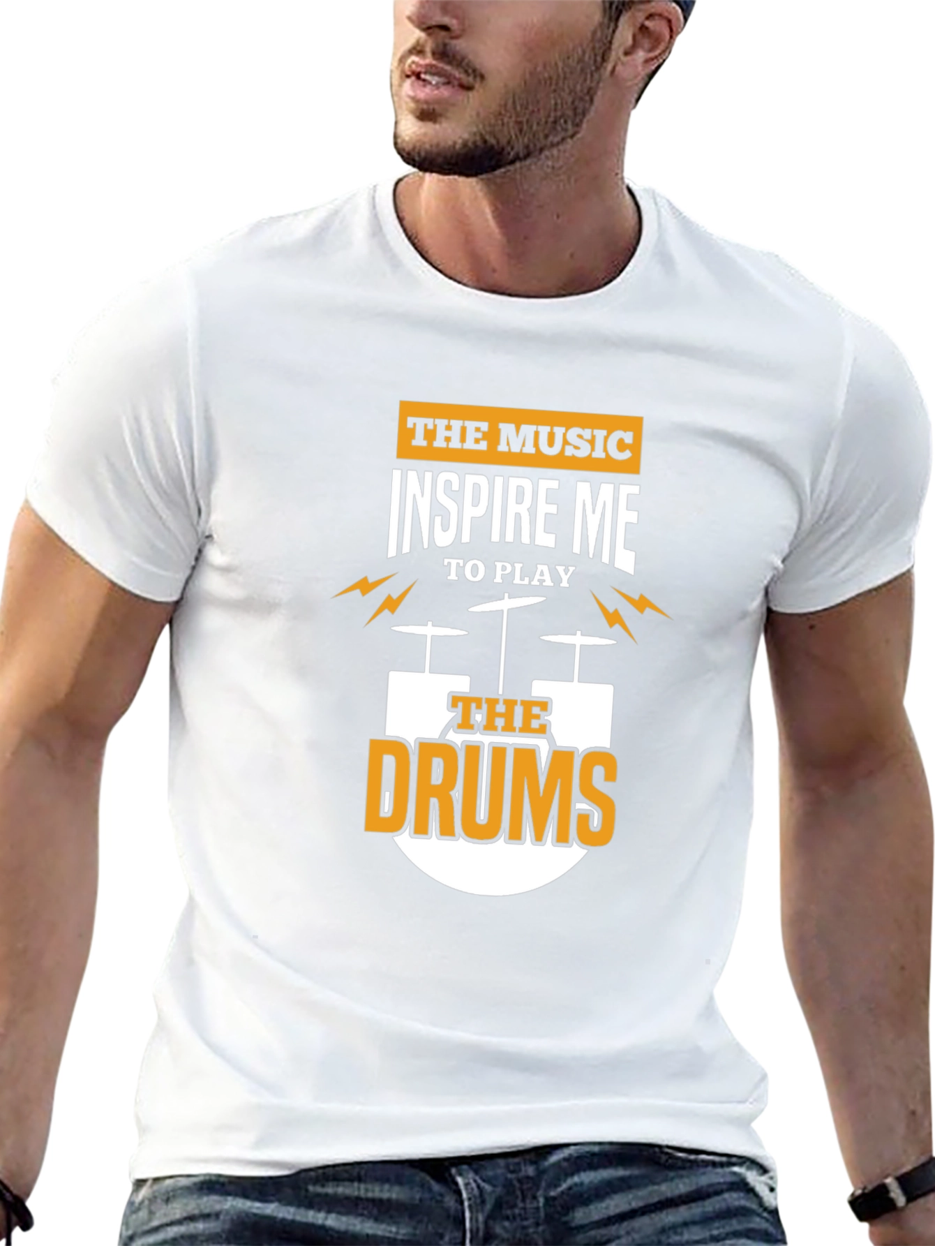 Inspire Me Drums Graphic T-Shirt - Black