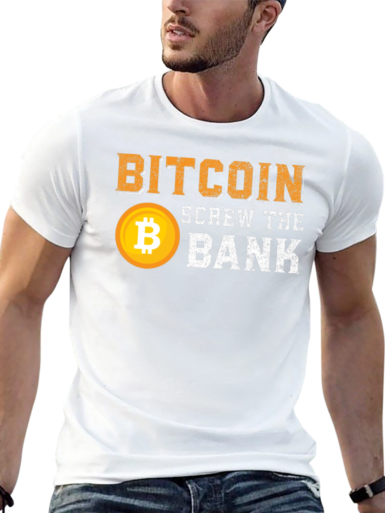 Bitcoin Screw The Bank Black T-Shirt