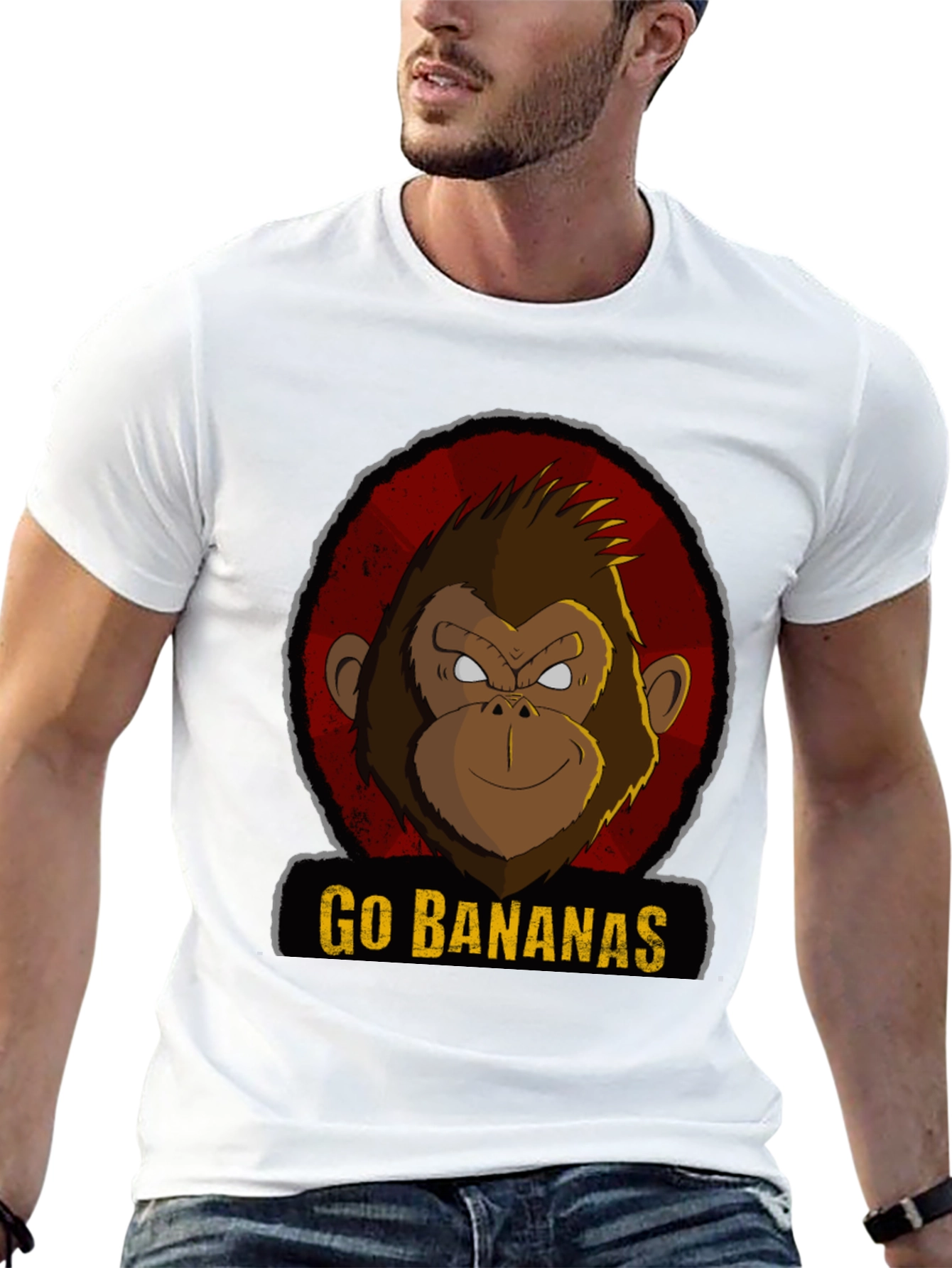 Go Bananas Monkey Graphic Tee - Black