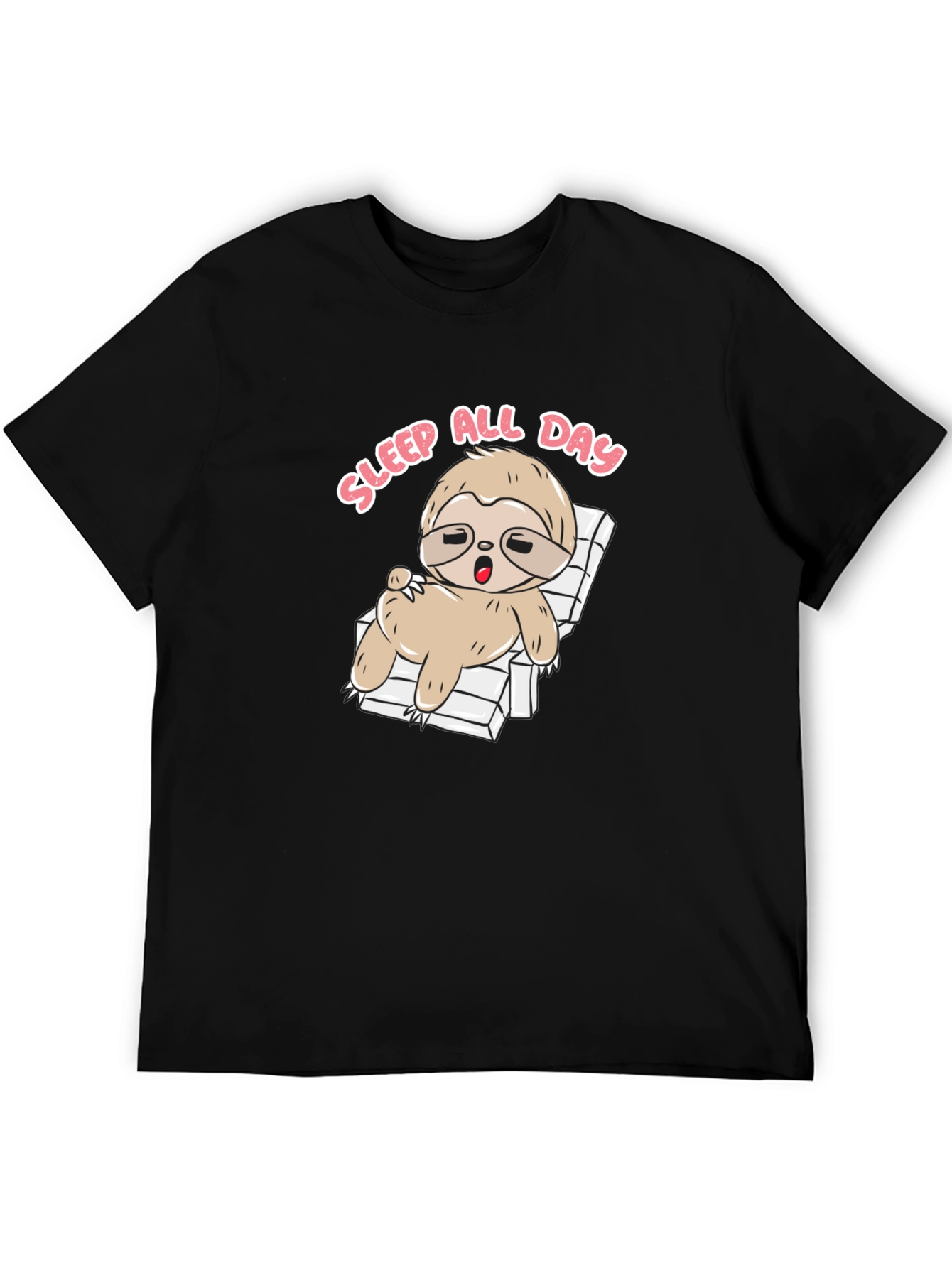 Sleep All Day Sloth Graphic Tee