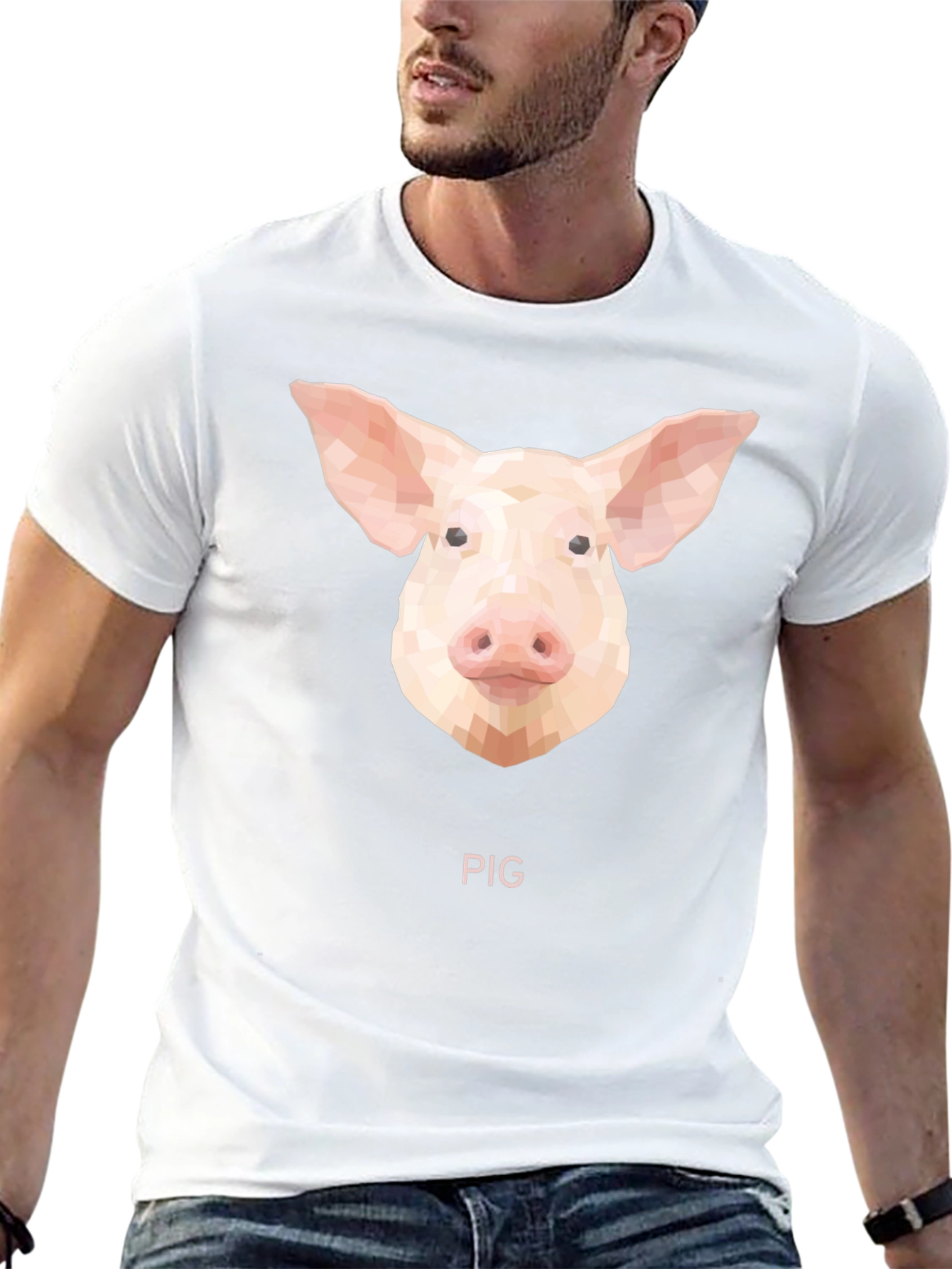 Geometric Pig T-Shirt - Modern Animal Tee