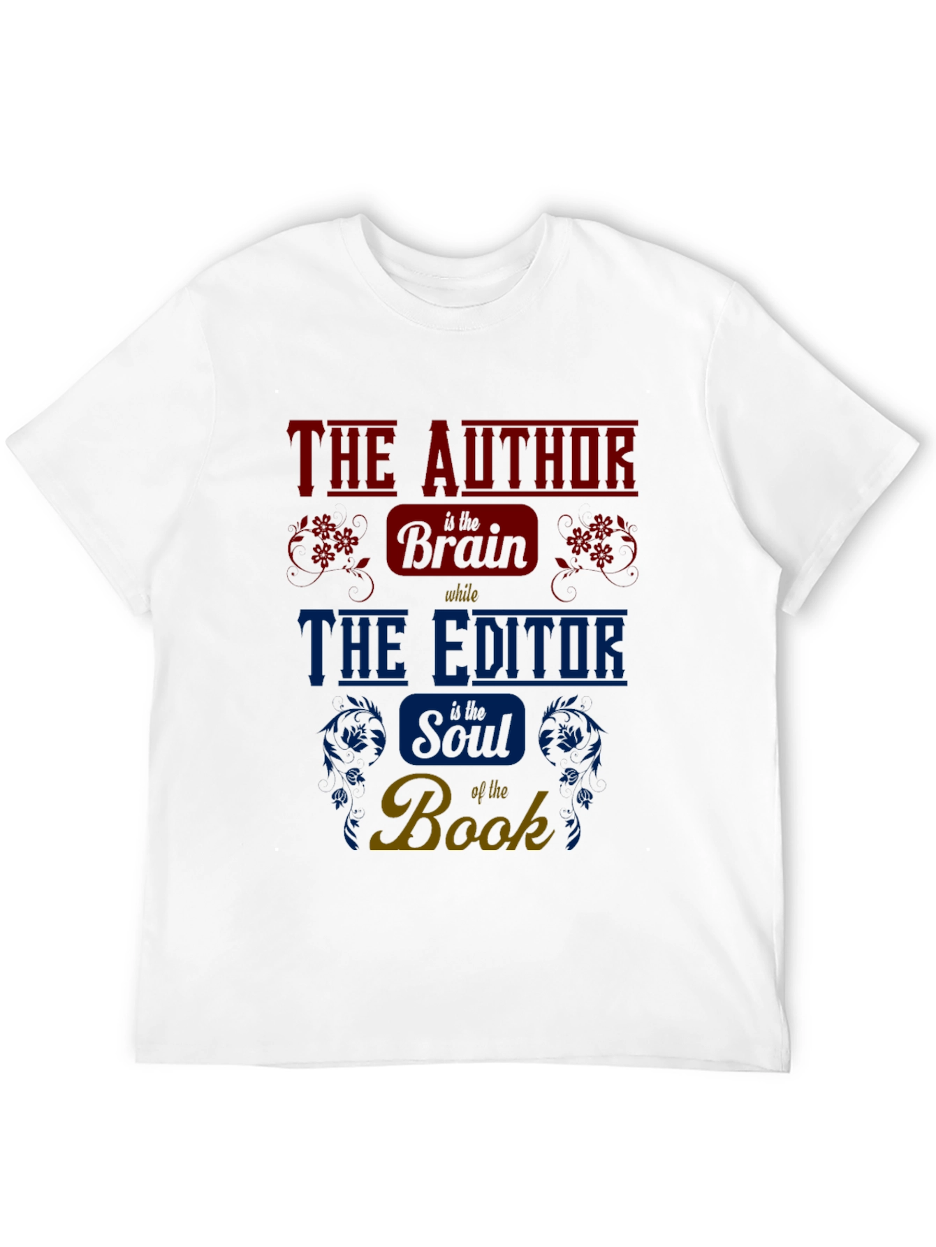 Author & Editor Brain Soul Book T-Shirt