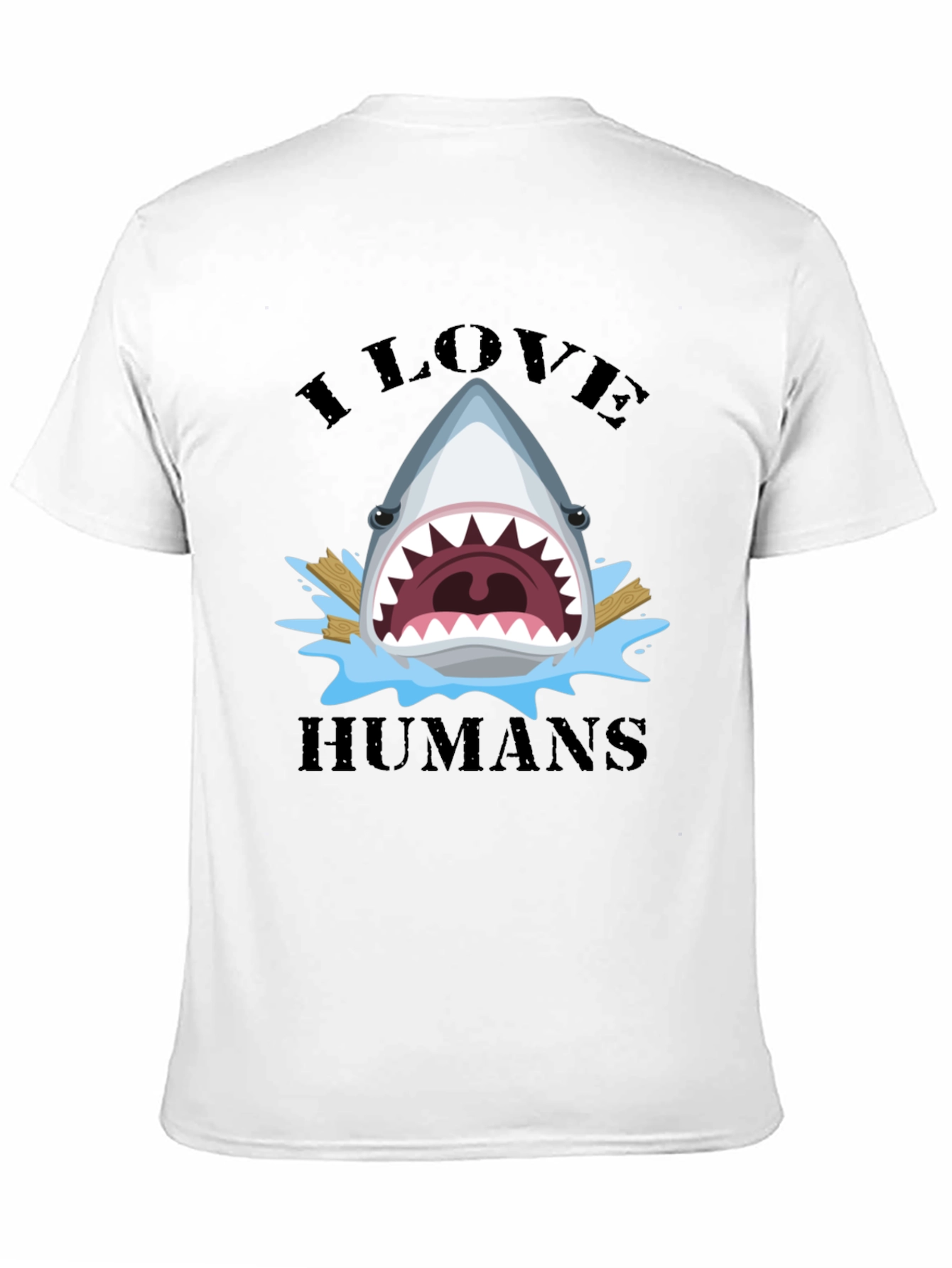 I Love Humans Shark Graphic T-Shirt