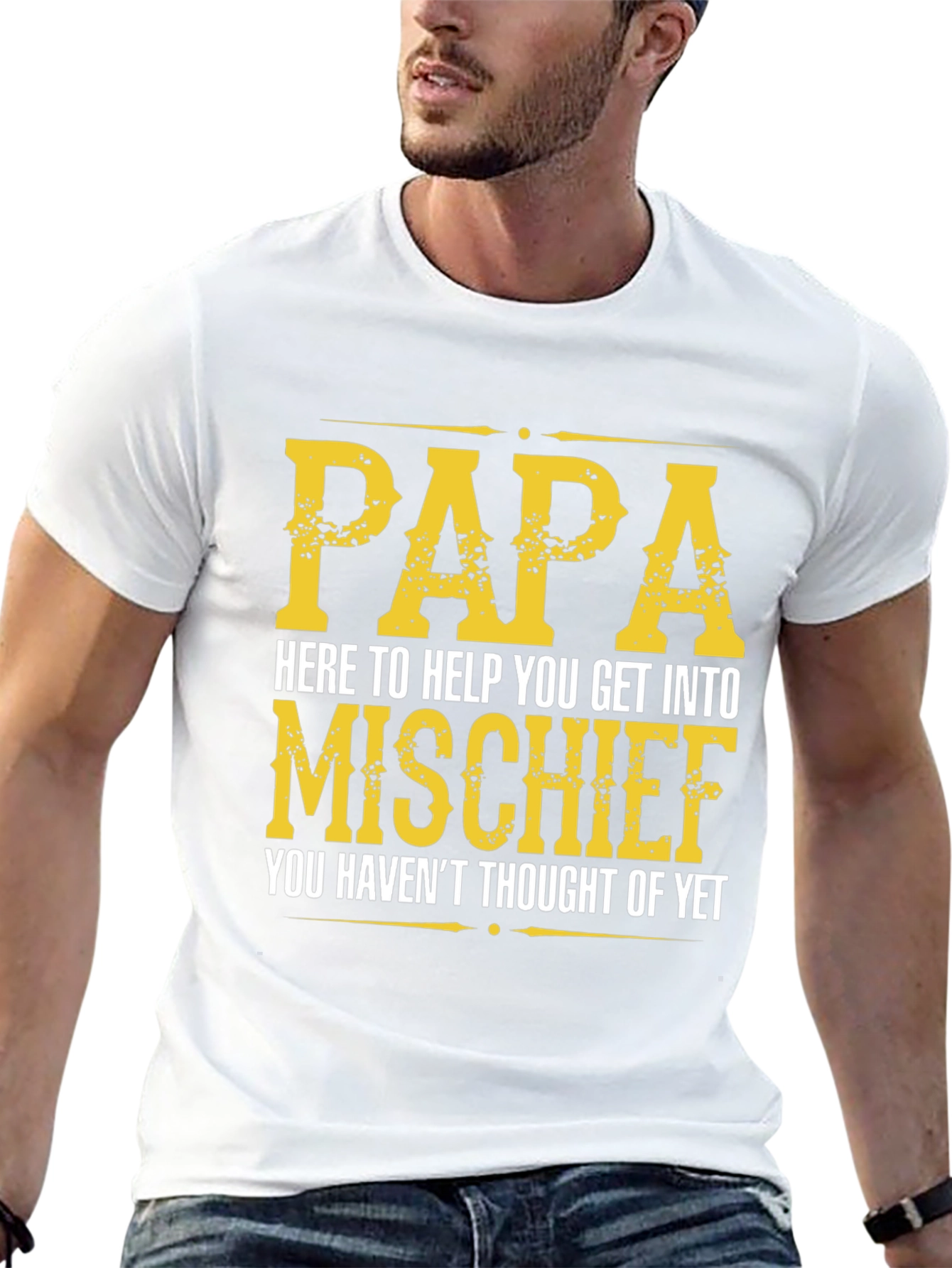 Papa Mischief T-Shirt - Funny Fathers Day Gift