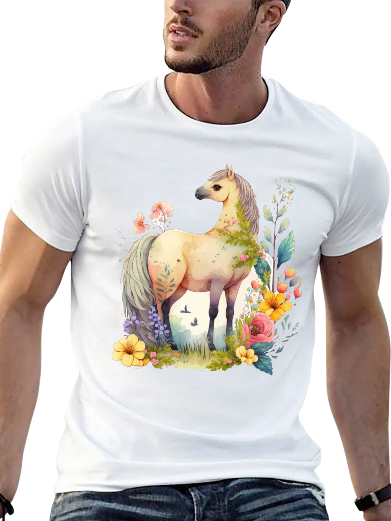 Horse Floral T-Shirt