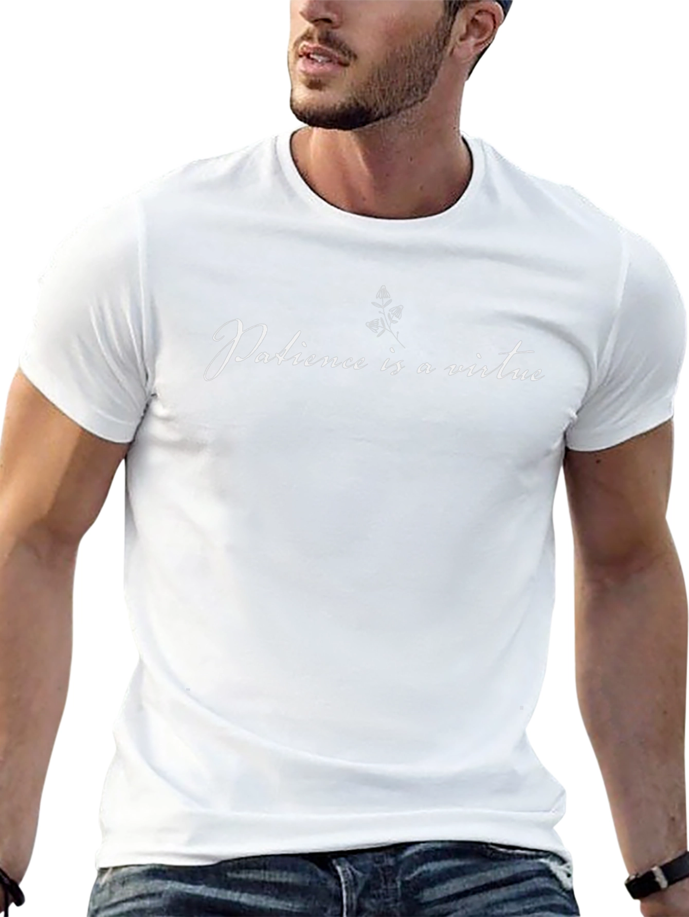 Patience is a Virtue Black Graphic Tee