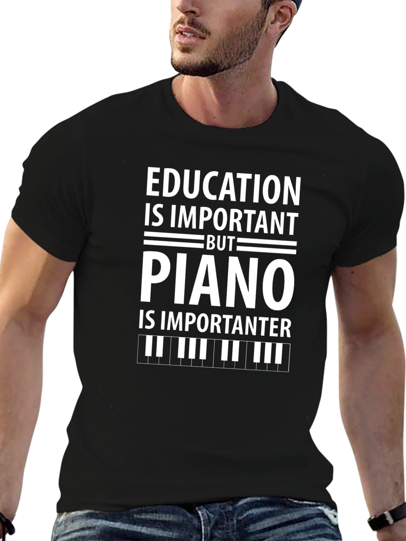 Education is Important Piano is Importanter Tee