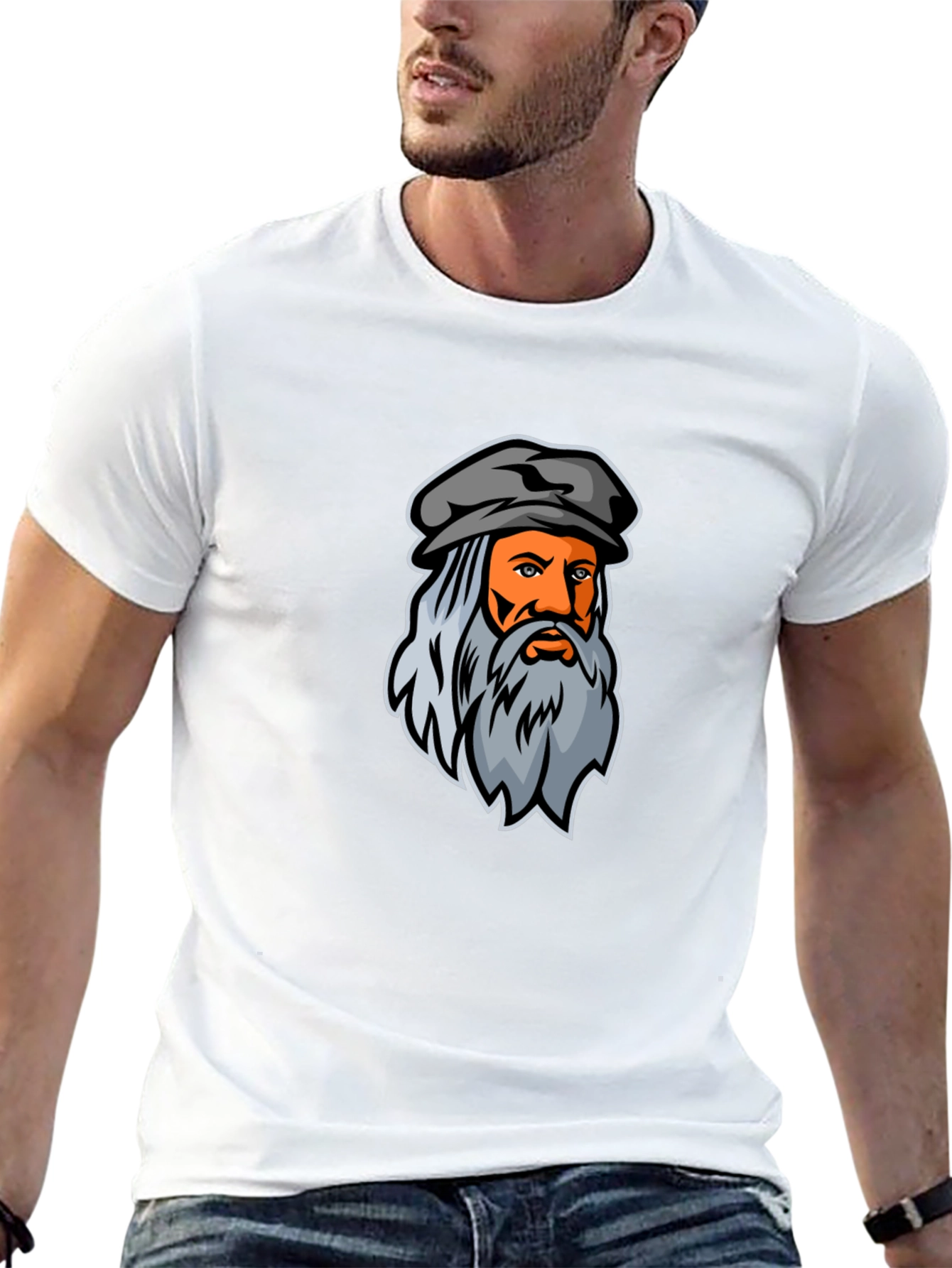 Da Vinci Graphic Tee - Artsy Black T-Shirt