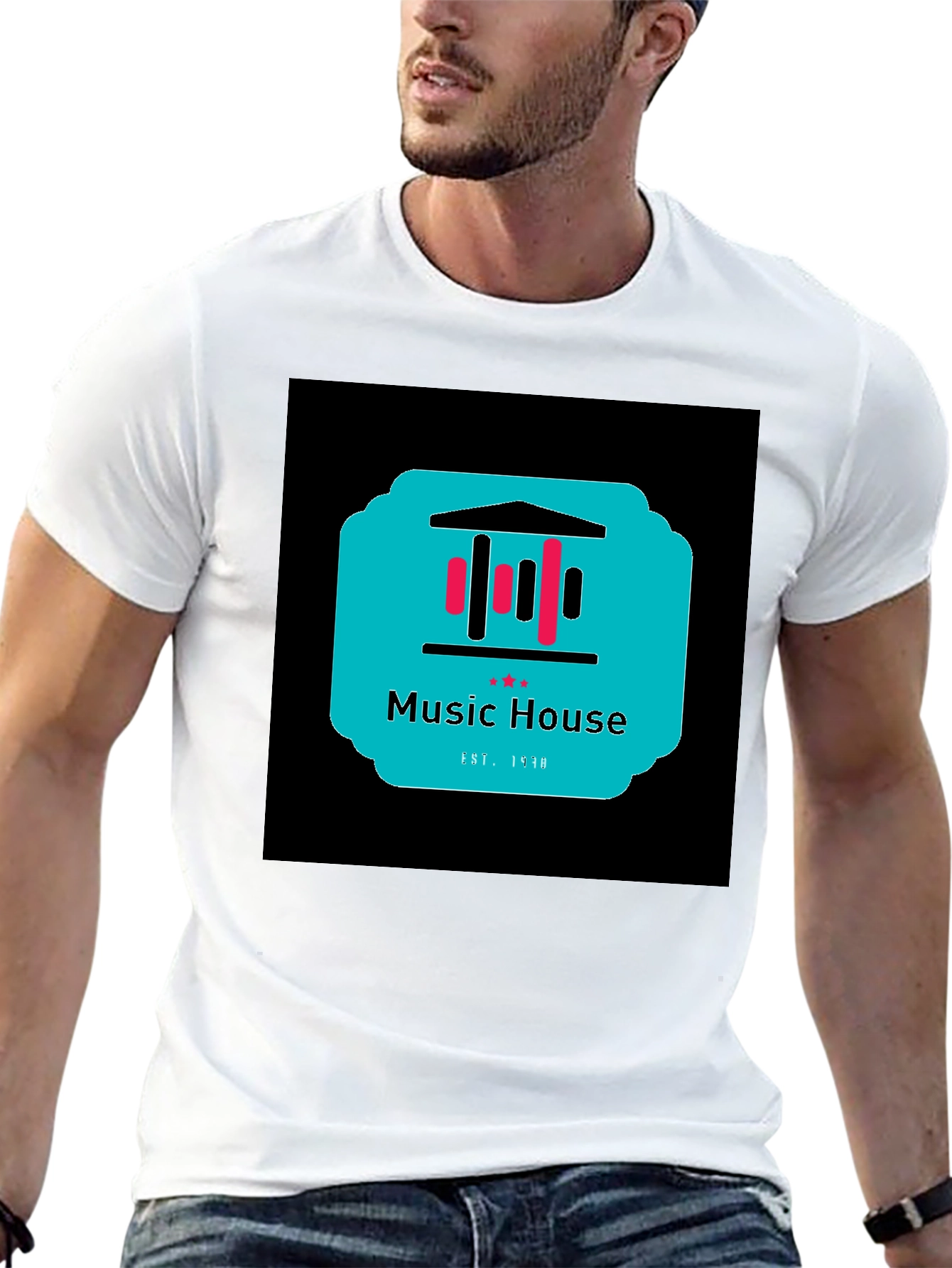 Music House Graphic Tee - Black Unisex T-Shirt