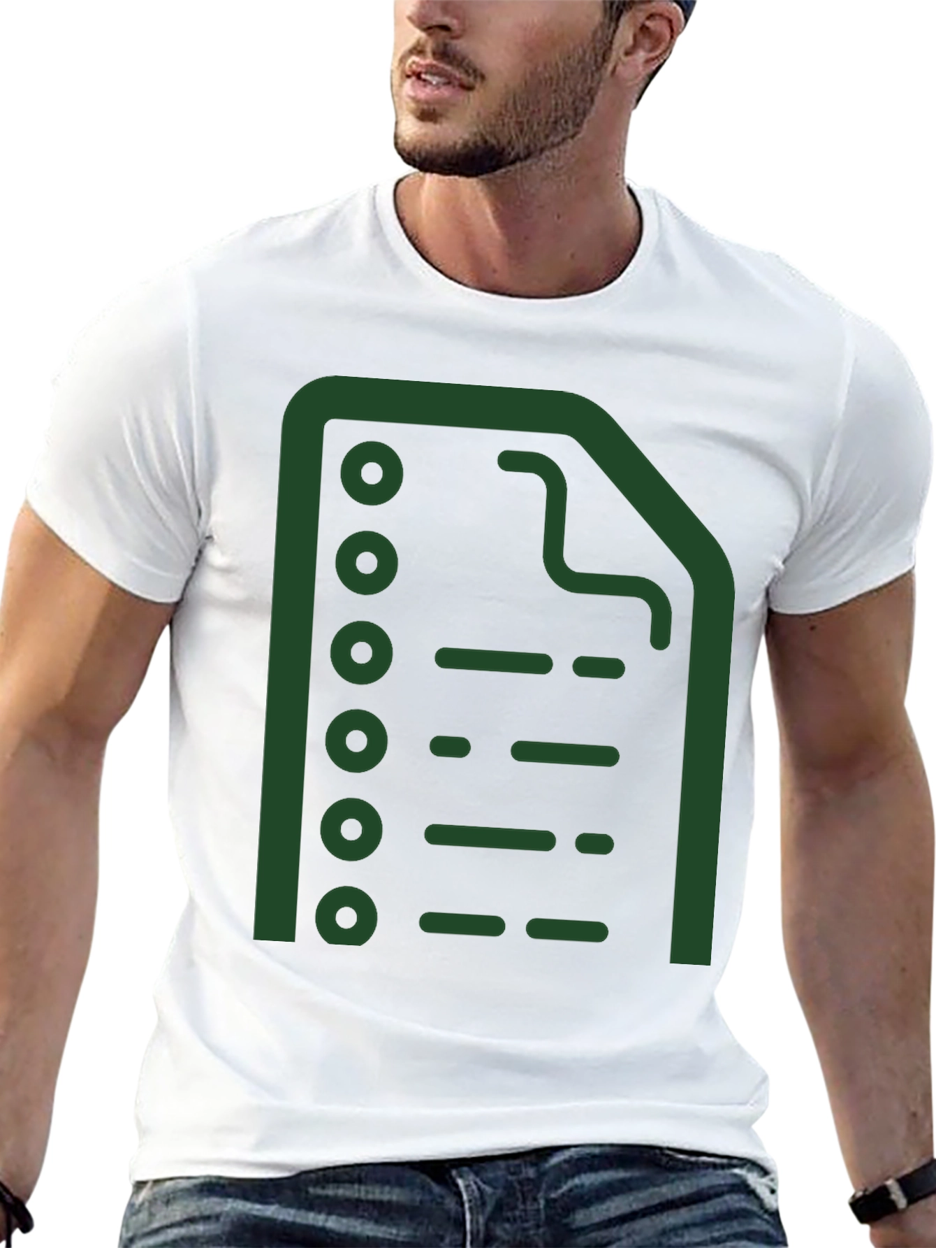 Abstract Green File Icon Black T-Shirt