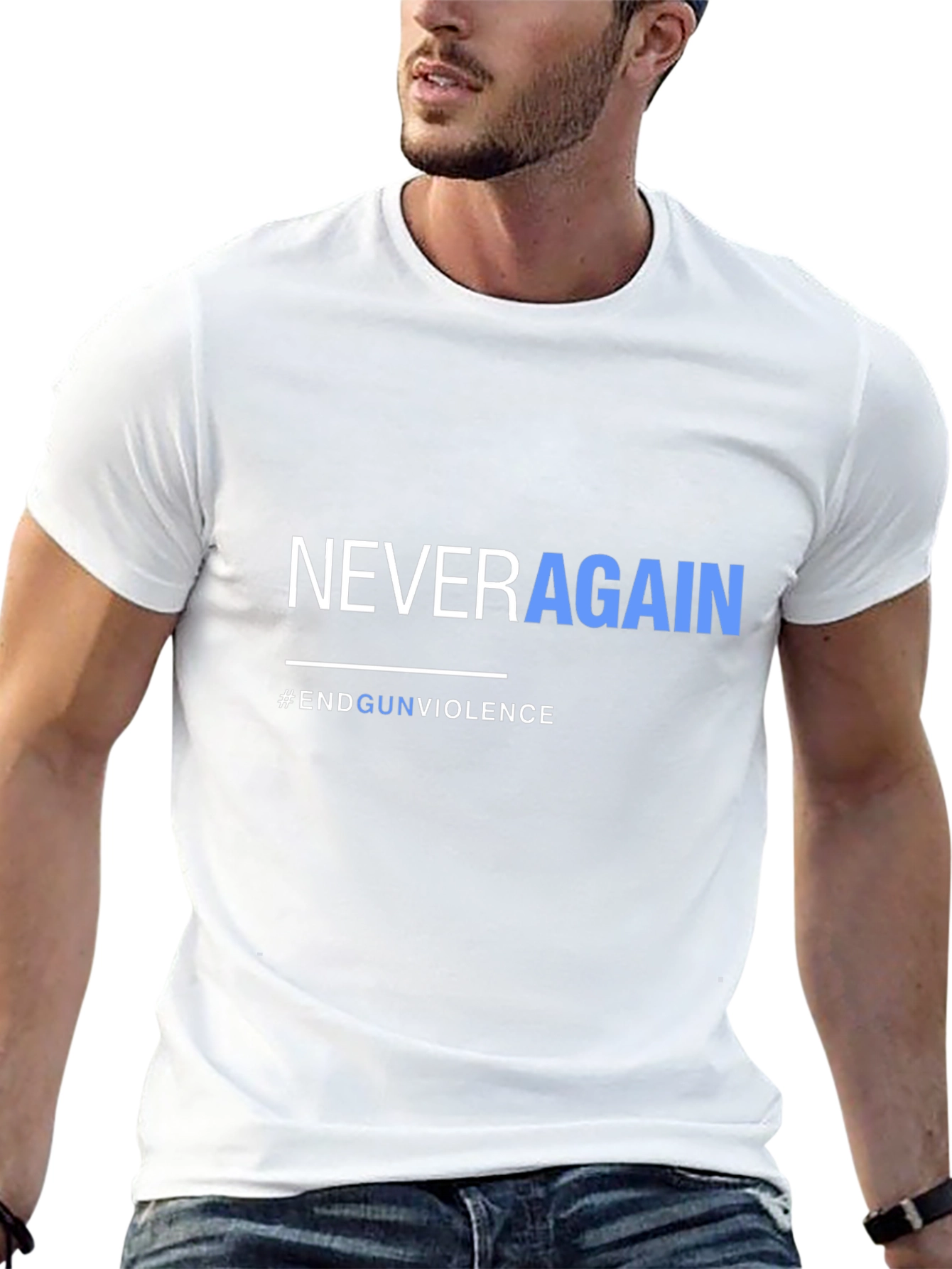 Never Again Graphic Tee - End Gun Violence T-Shirt